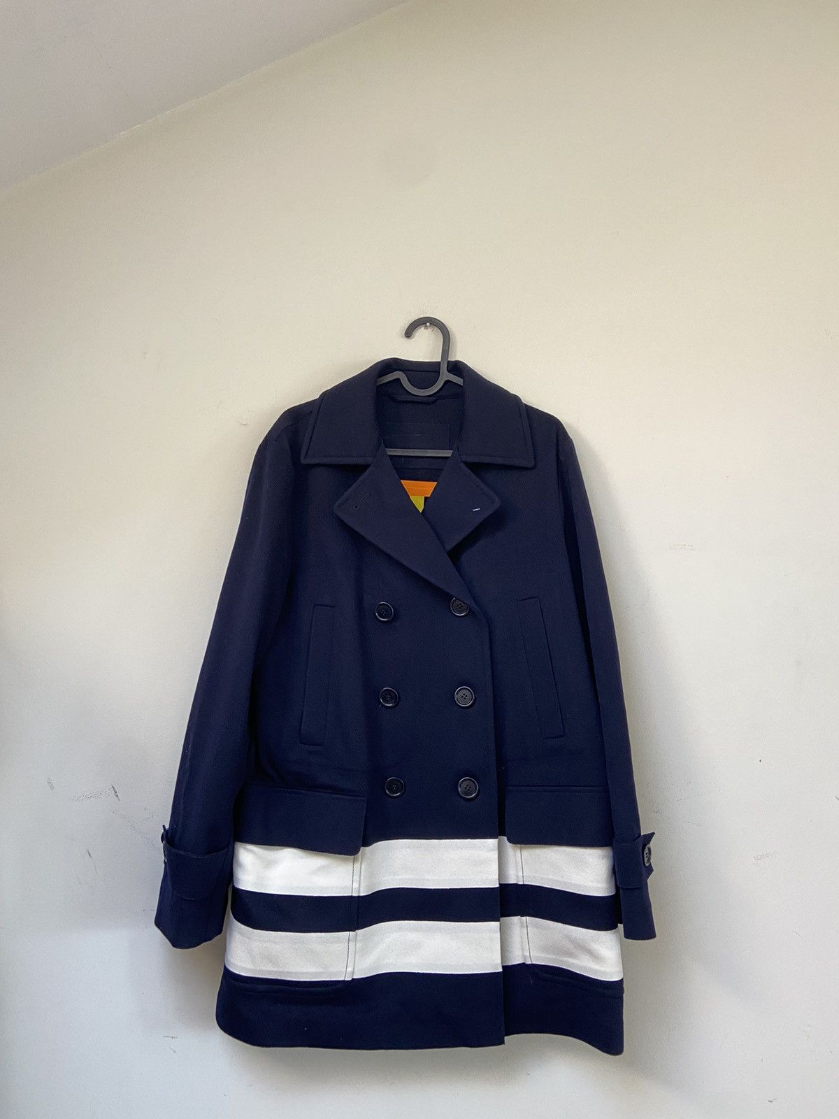 Loro Piana Loro Piana Double Breasted Felt Coat Dark Blue Size M / US 6-8 / IT 42-44 - 1 Thumbnail