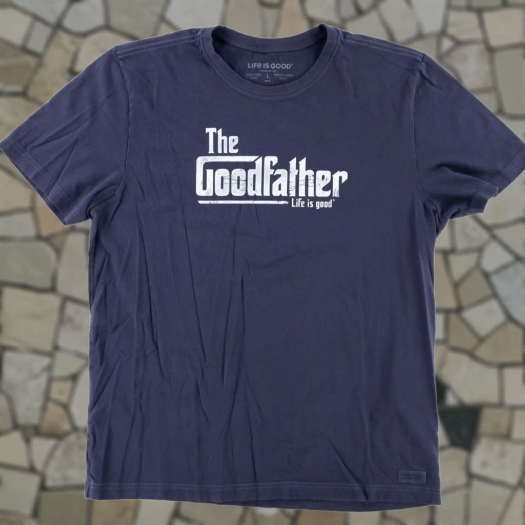 Life is Good Life Is Good The Goodfather Solid T-Shirt Navy Men's L Size US L / EU 52-54 / 3 - 1 Thumbnail