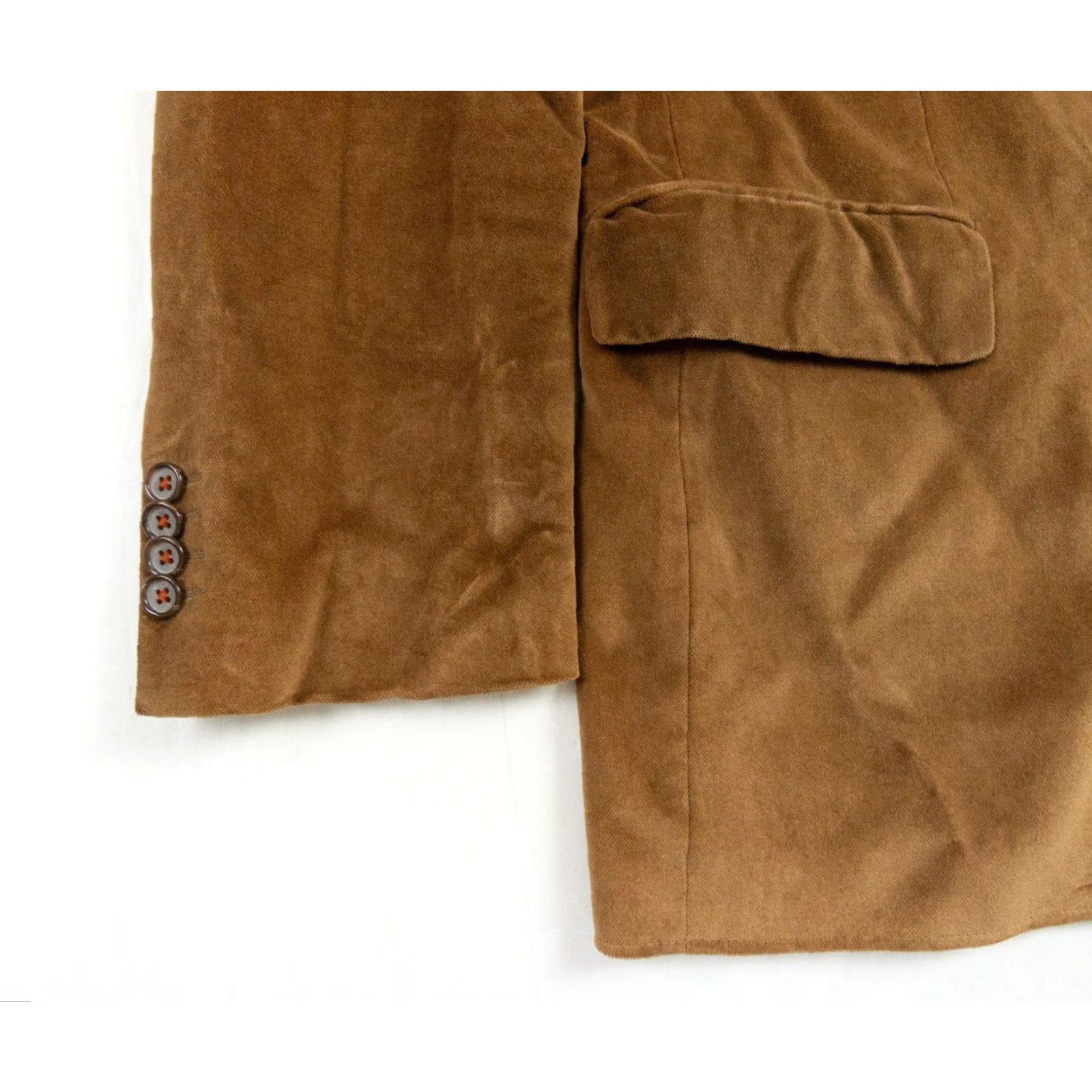 Vintage Scabal Men's Blazer Jacket 52R Brown Cotton Regular Fit Preppy Size 50R - 4 Thumbnail