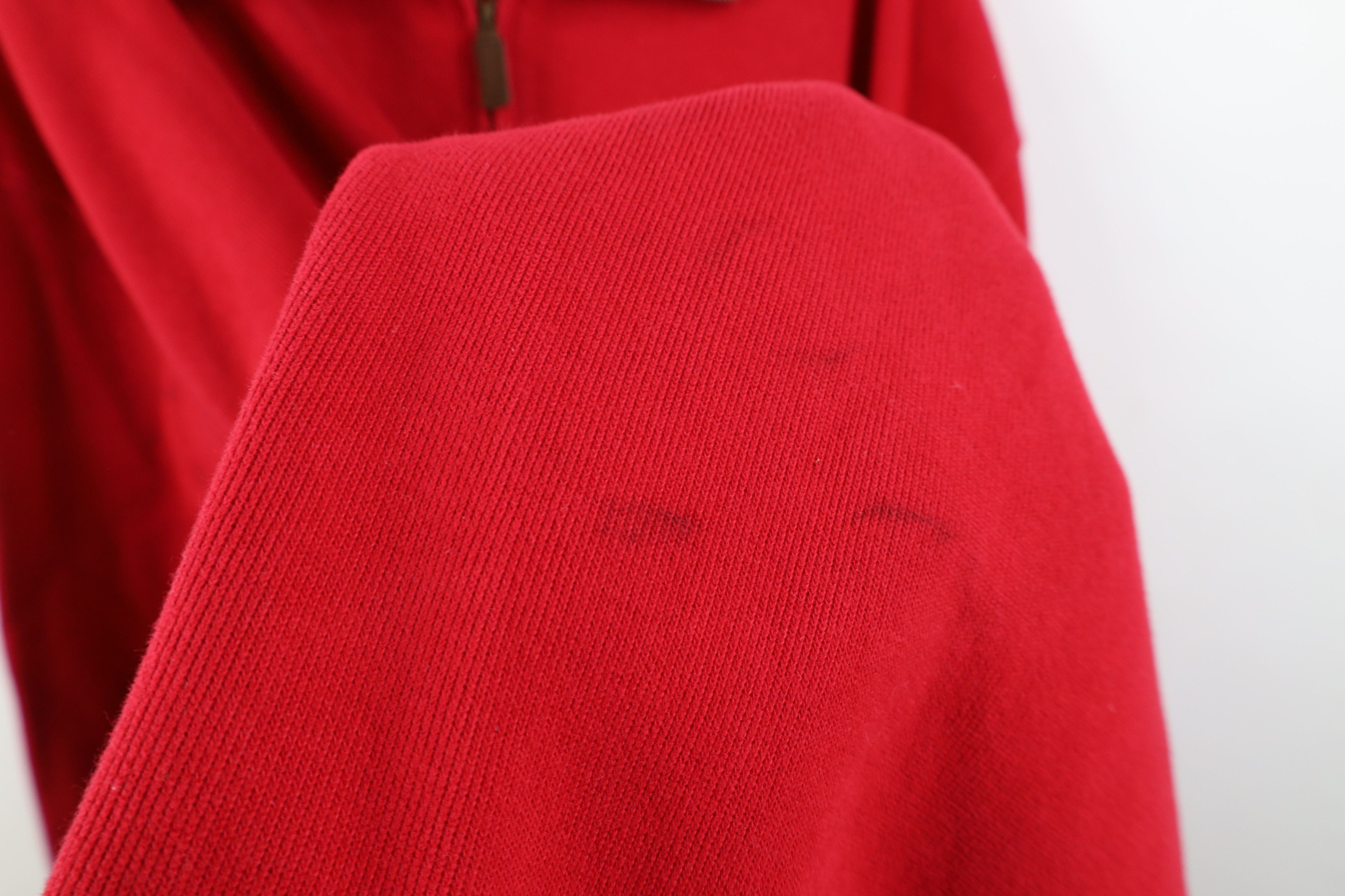 Polo Ralph Lauren Vintage Y2K Ralph Lauren Ribbed Knit 1/4 Zip Sweater Red Size US XXL / EU 58 / 5 - 8 Thumbnail