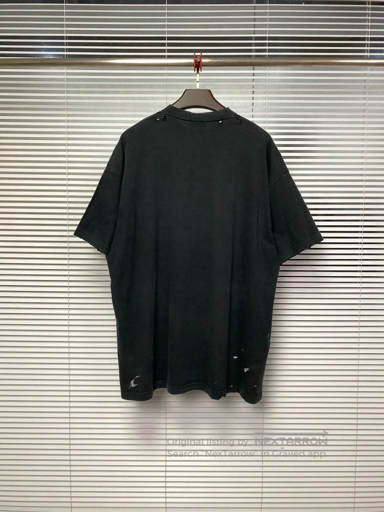 Balenciaga Balenciaga short sleeved T-shirt with lightning letter prin Size US L / EU 52-54 / 3 - 2 Thumbnail