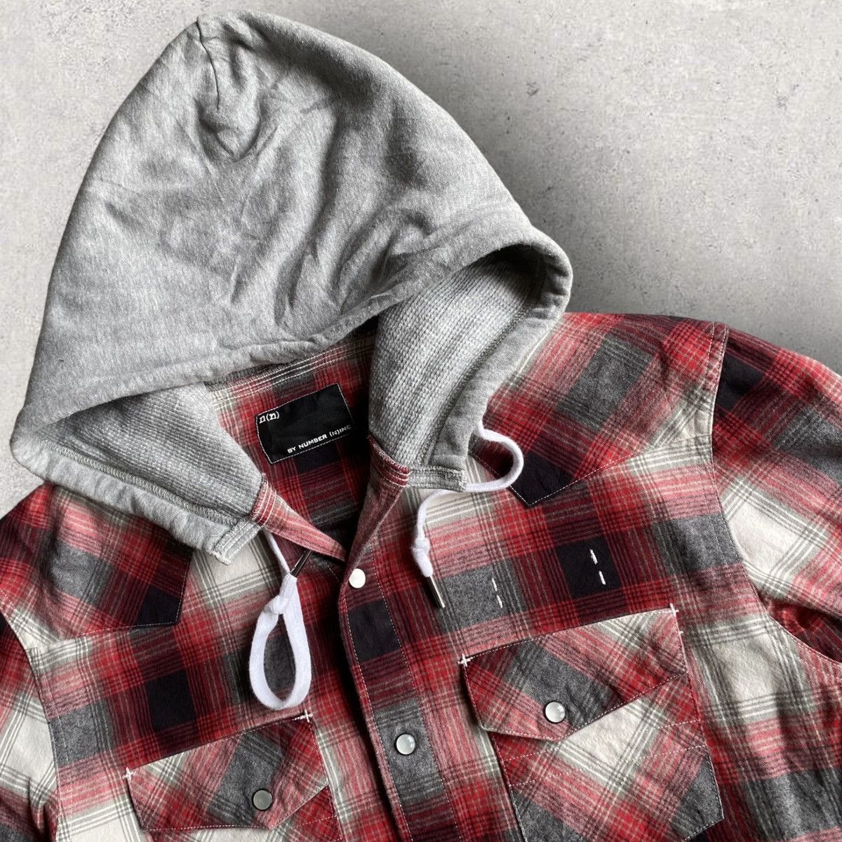 Number (N)ine Hybrid Hoodie Shirt Size US M / EU 48-50 / 2 - 2 Thumbnail