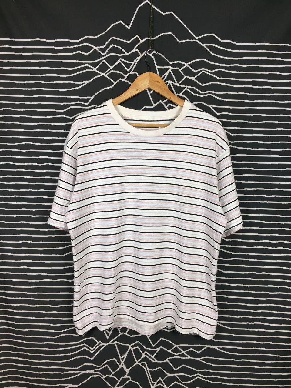GU × Japanese Brand GU Japan Multicolor Striped Half Sleeve Tee Size US L / EU 52-54 / 3 - 1 Thumbnail