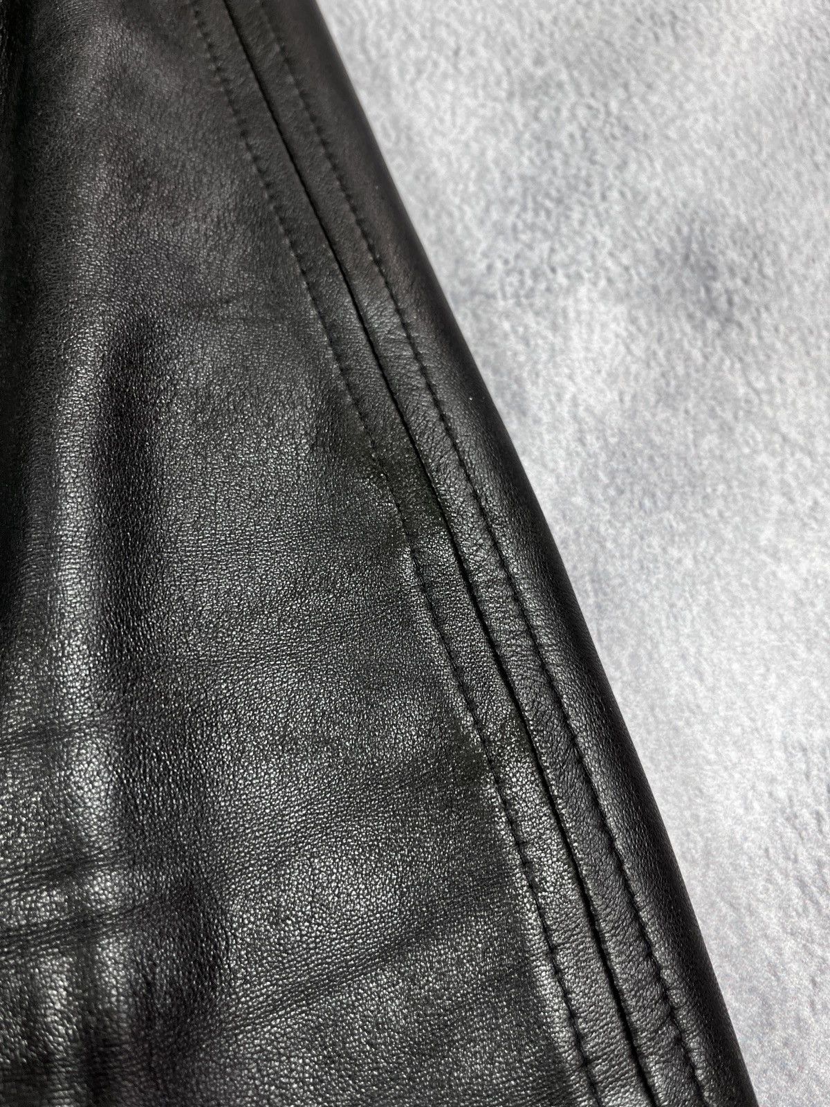 Leather Vintage Y2K Flare sleeves Leather Jacket old money opium L Size L / US 10 / IT 46 - 12 Thumbnail