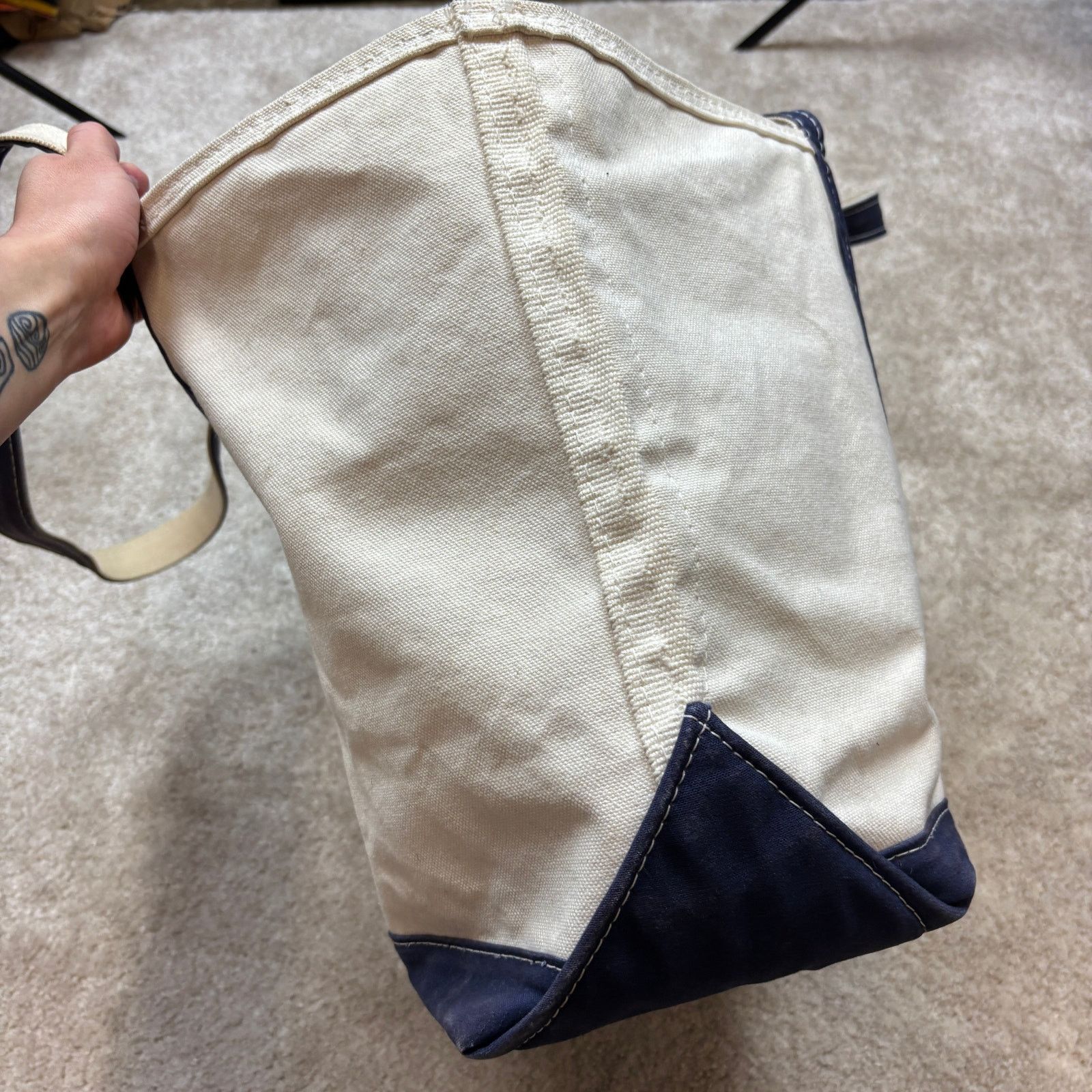 L.L. Bean × Vintage Vintage LL Bean Boat and Tote Embroidered Zip Top Bag 23x10 Size ONE SIZE - 5 Thumbnail