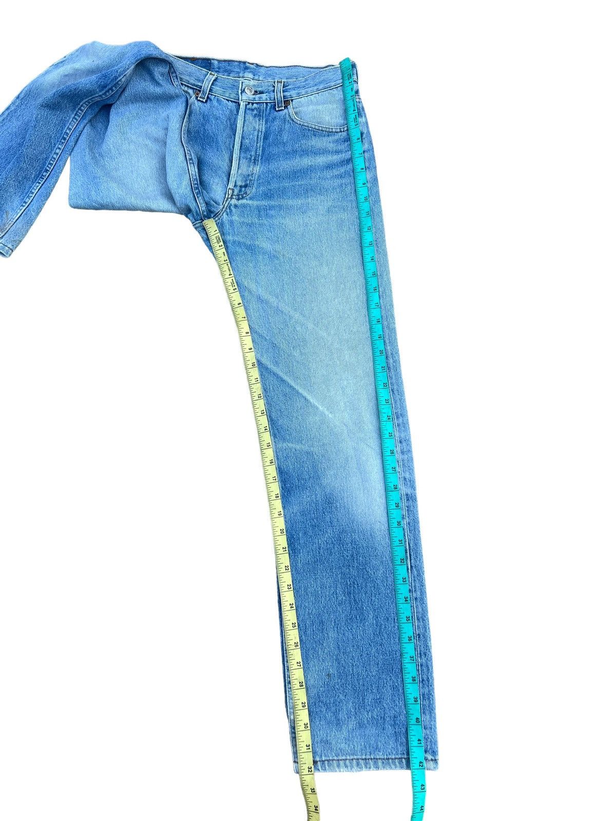 Levi's Vintage 80s Levi’s 501 Distressed Fade Blue Denim Jeans Size US 29 - 5 Thumbnail