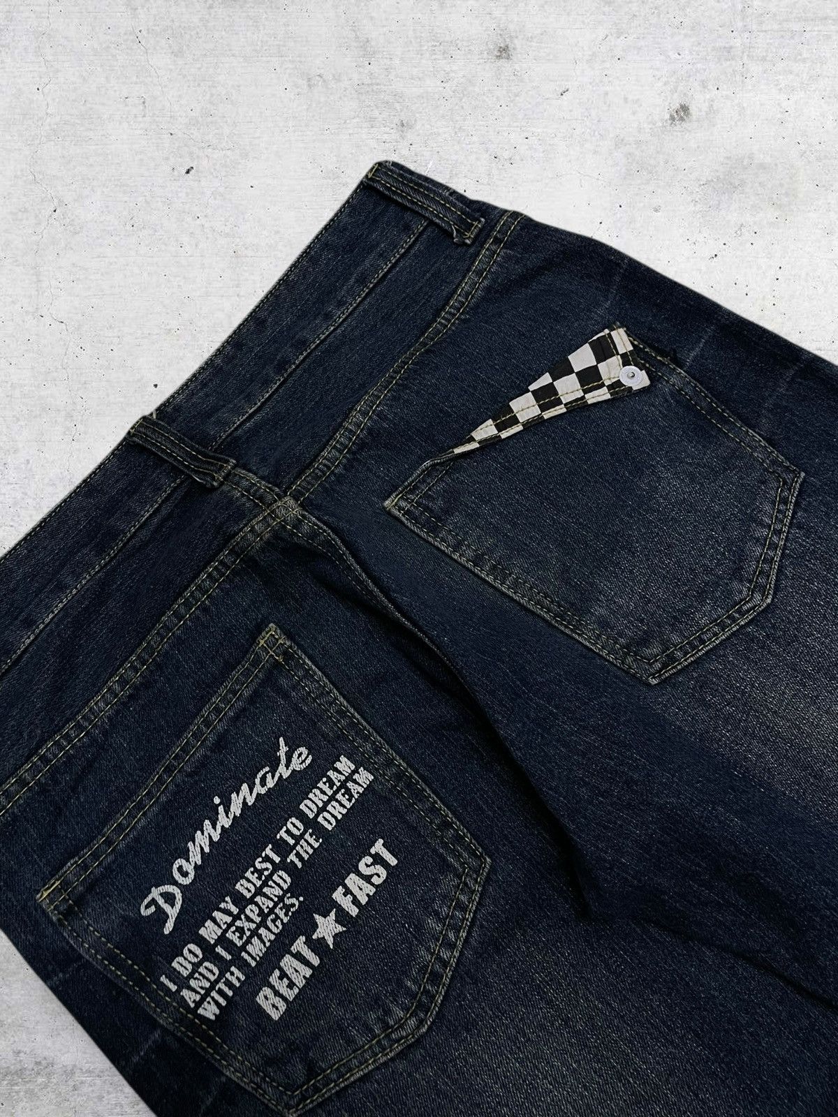 Hysteric Glamour VINTAGE DOMINATE CRAFTED OG DESIGNER JAPAN RIPPED PATCHWORK Size US 31 - 15 Thumbnail
