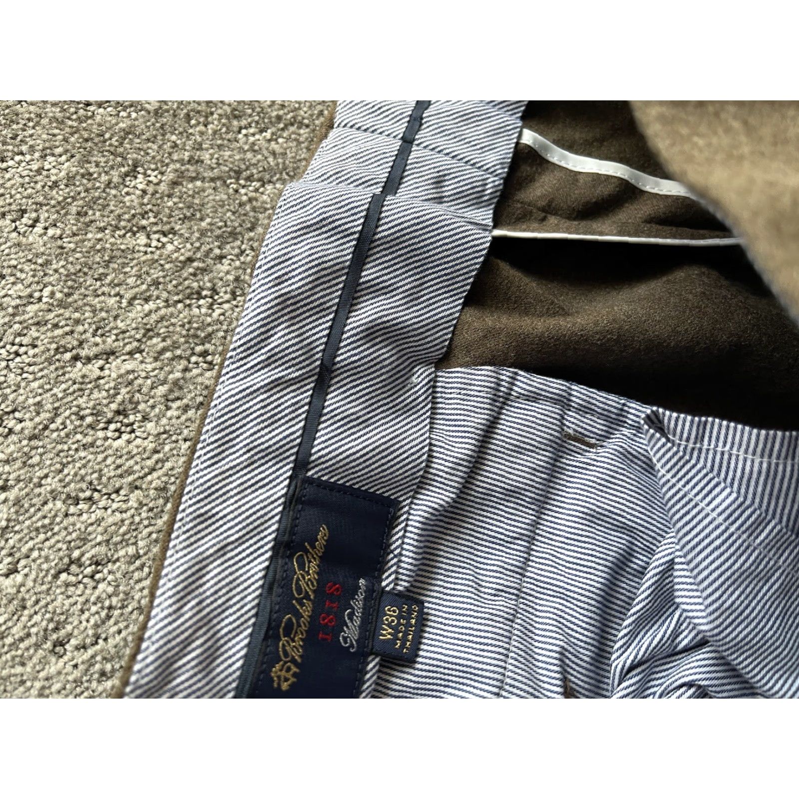 Brooks Brothers Brooks Brothers Madison Dress Pants Striped Wool Brown Mens Sz 36 Size US 36 / EU 52 - 5 Thumbnail
