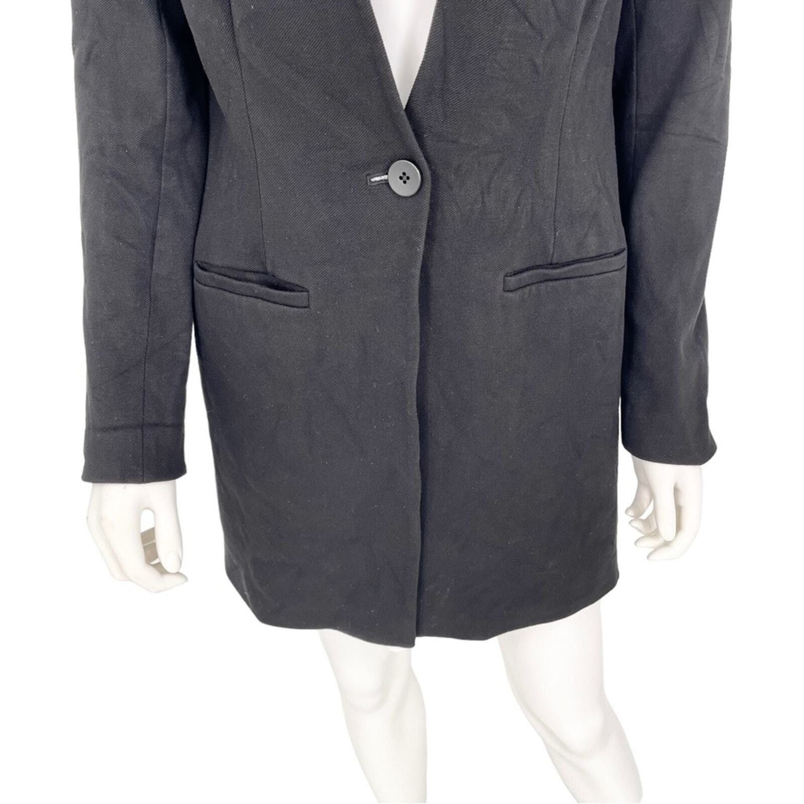 Madewell Madewell Blazer Suit Size 8 Deep V Neck Single Button Black Size M / US 6-8 / IT 42-44 - 3 Thumbnail