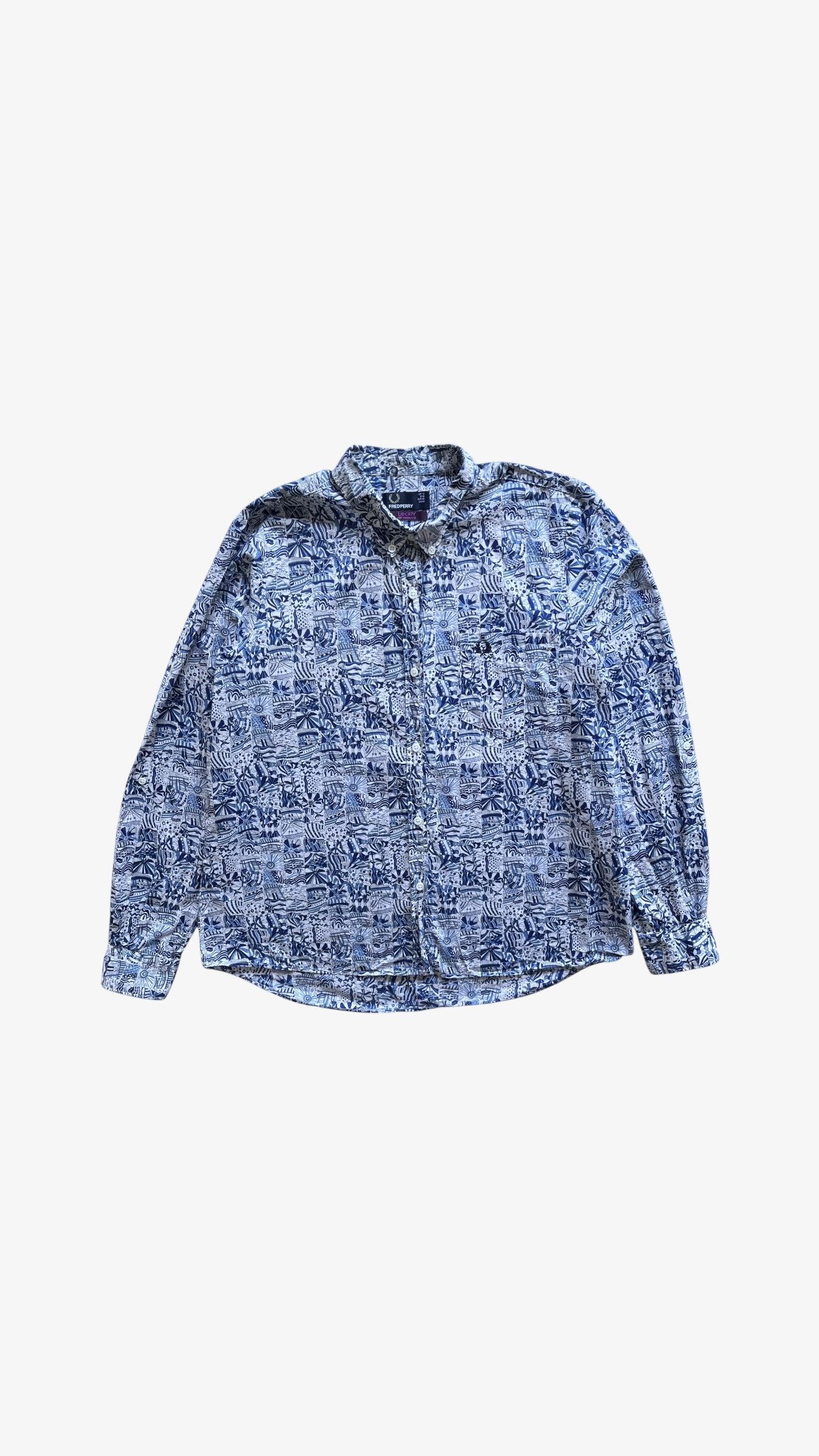 Fred Perry Vintage Y2K Women's Fred Perry Liberty Abstract Print Shirt Size L / US 10 / IT 46 - 1 Thumbnail