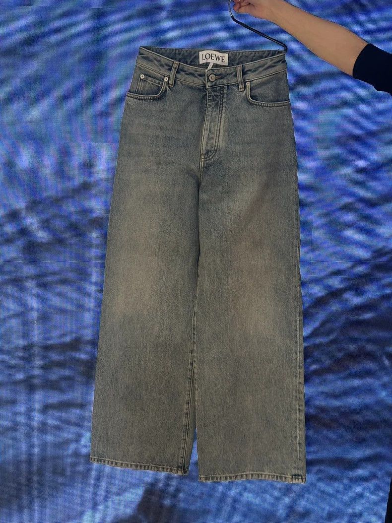 Loewe Loewe High-Waist Cotton Denim Jeans - dmc Size US 38 / EU 54 - 1 Thumbnail