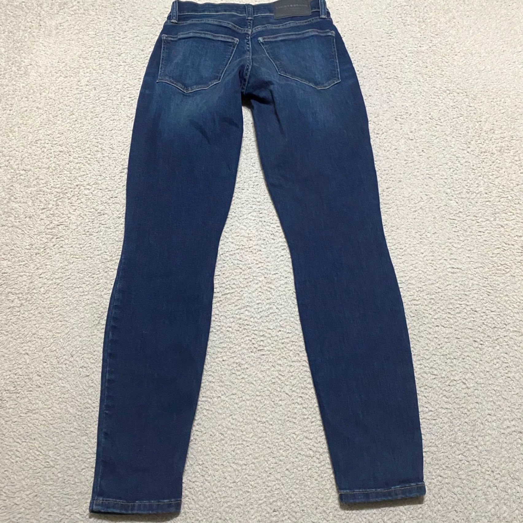 Lucky Brand Lucky Brand Jeans Blue Denim Dark Wash Ava Mid Rise Super Skinny Womens 2 Size 26" / US 2 / IT 38 - 2 Thumbnail
