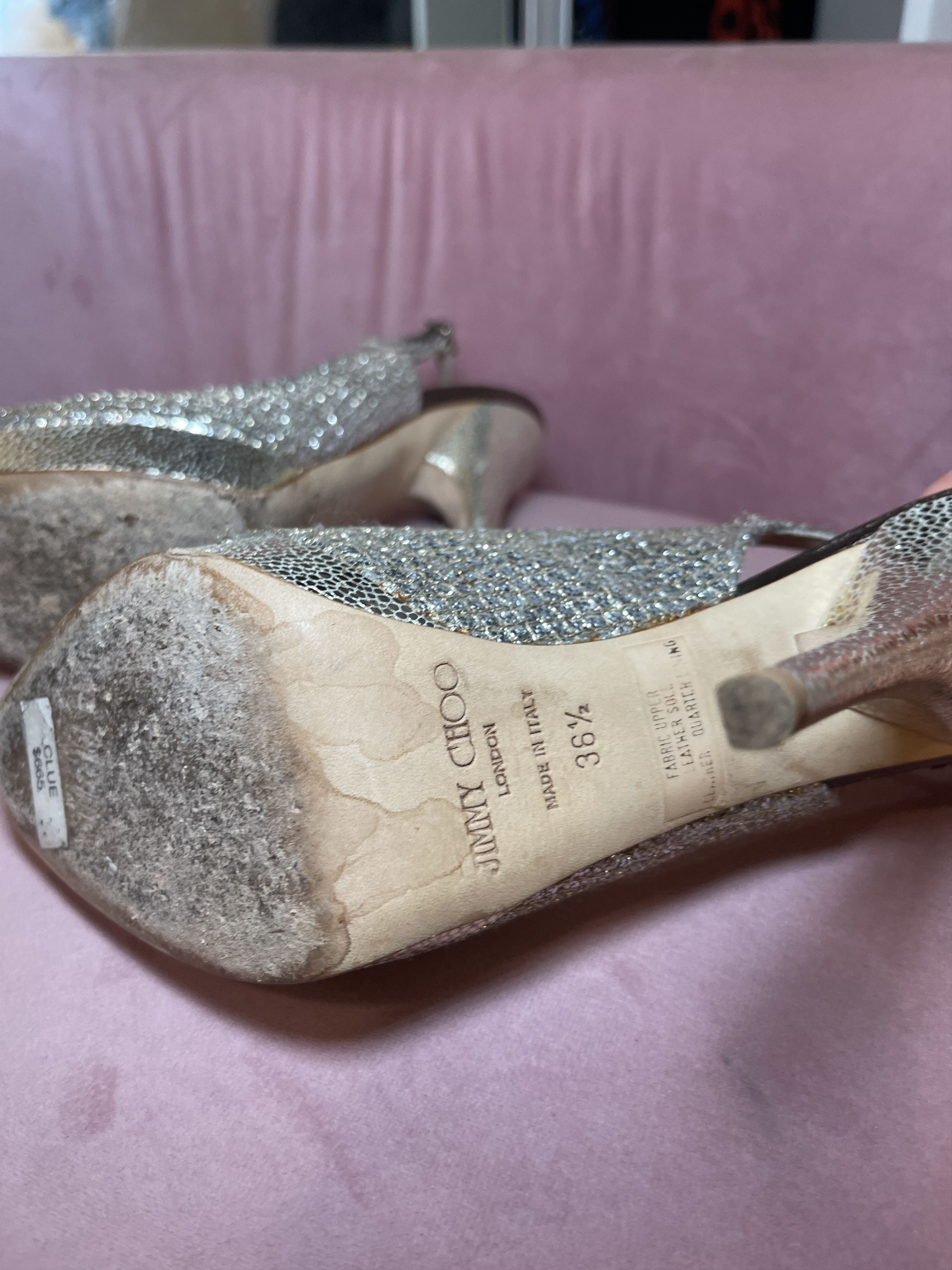 Jimmy Choo jimmy choo gold sparkle heel size 36.5 / 6.5 Size US 6.5 / IT 36.5 - 5 Thumbnail