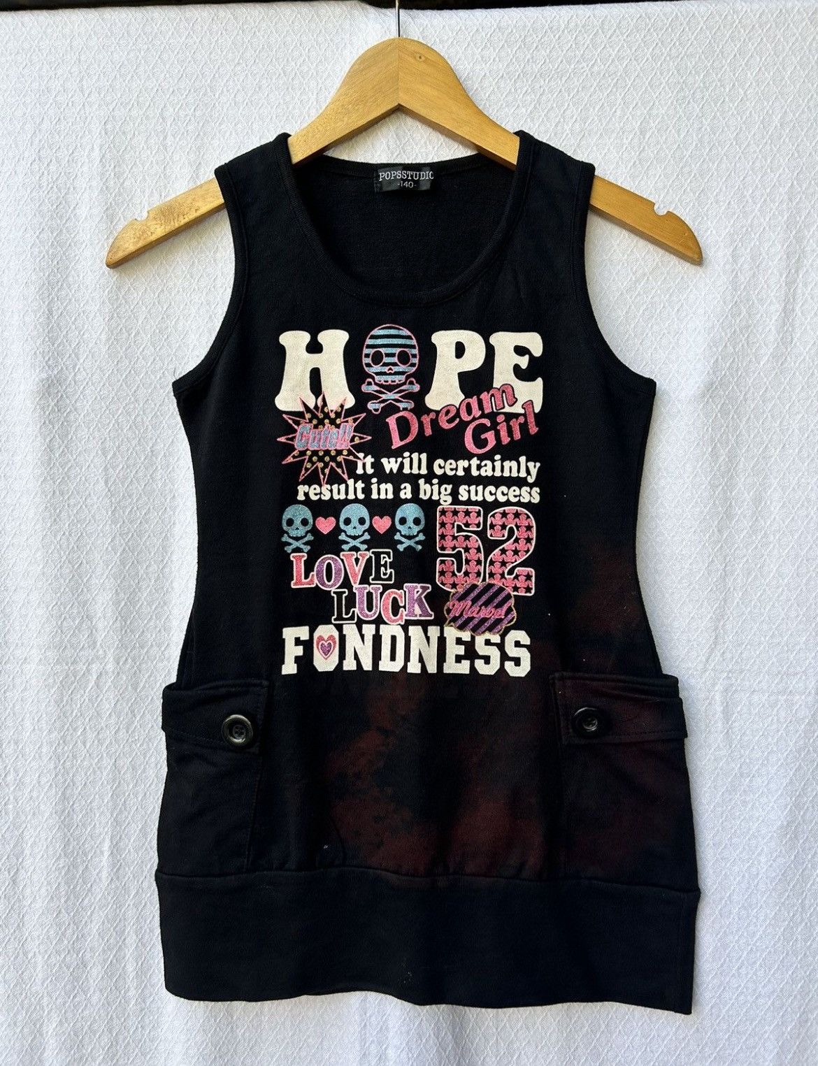 Japanese Brand PopStudio tanktop skull Size US XS / EU 42 / 0 - 1 Thumbnail