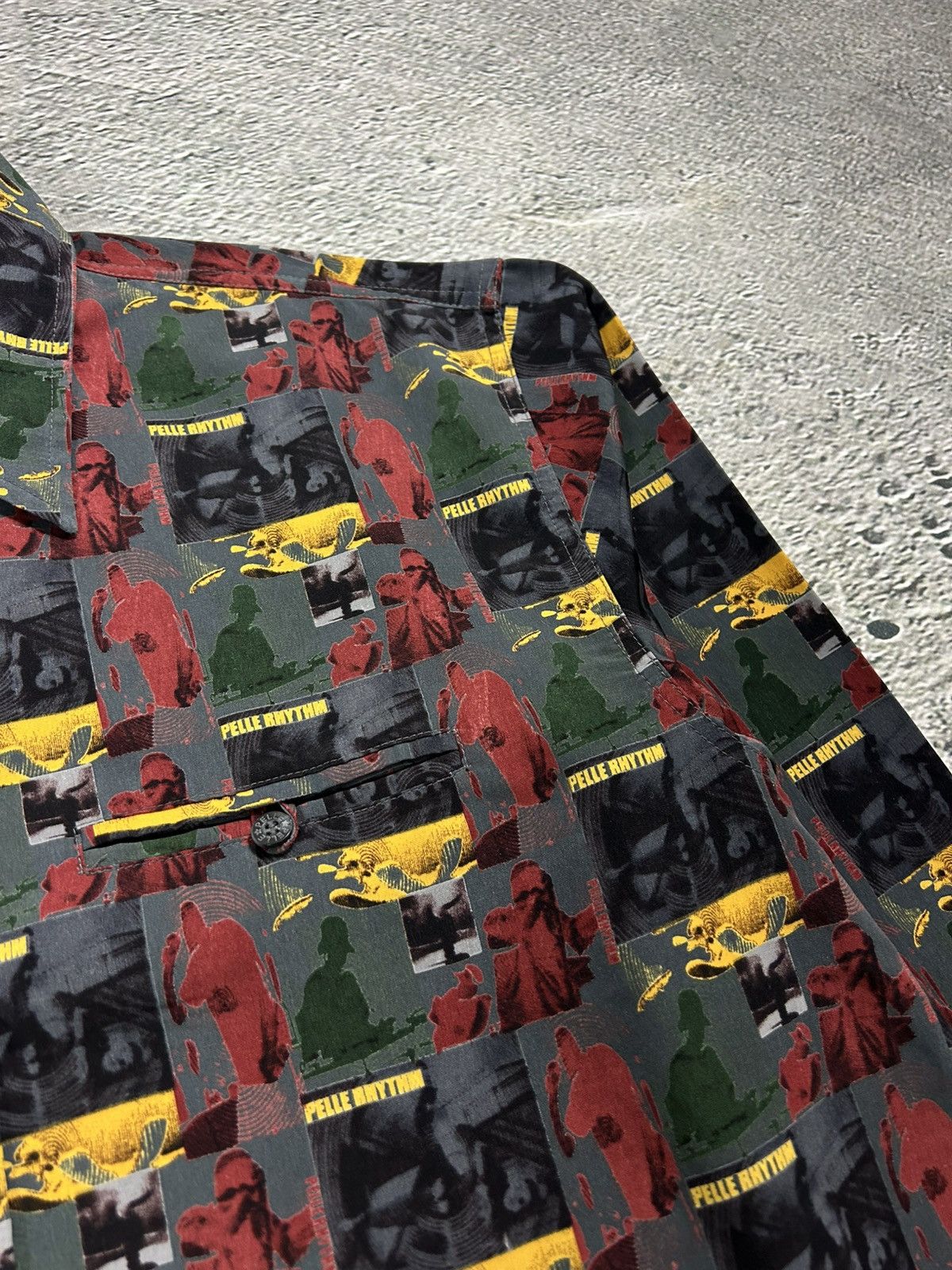 Pelle Pelle Pelle Pelle vintage full print Shirt button up music rhytm Size US L / EU 52-54 / 3 - 7 Thumbnail