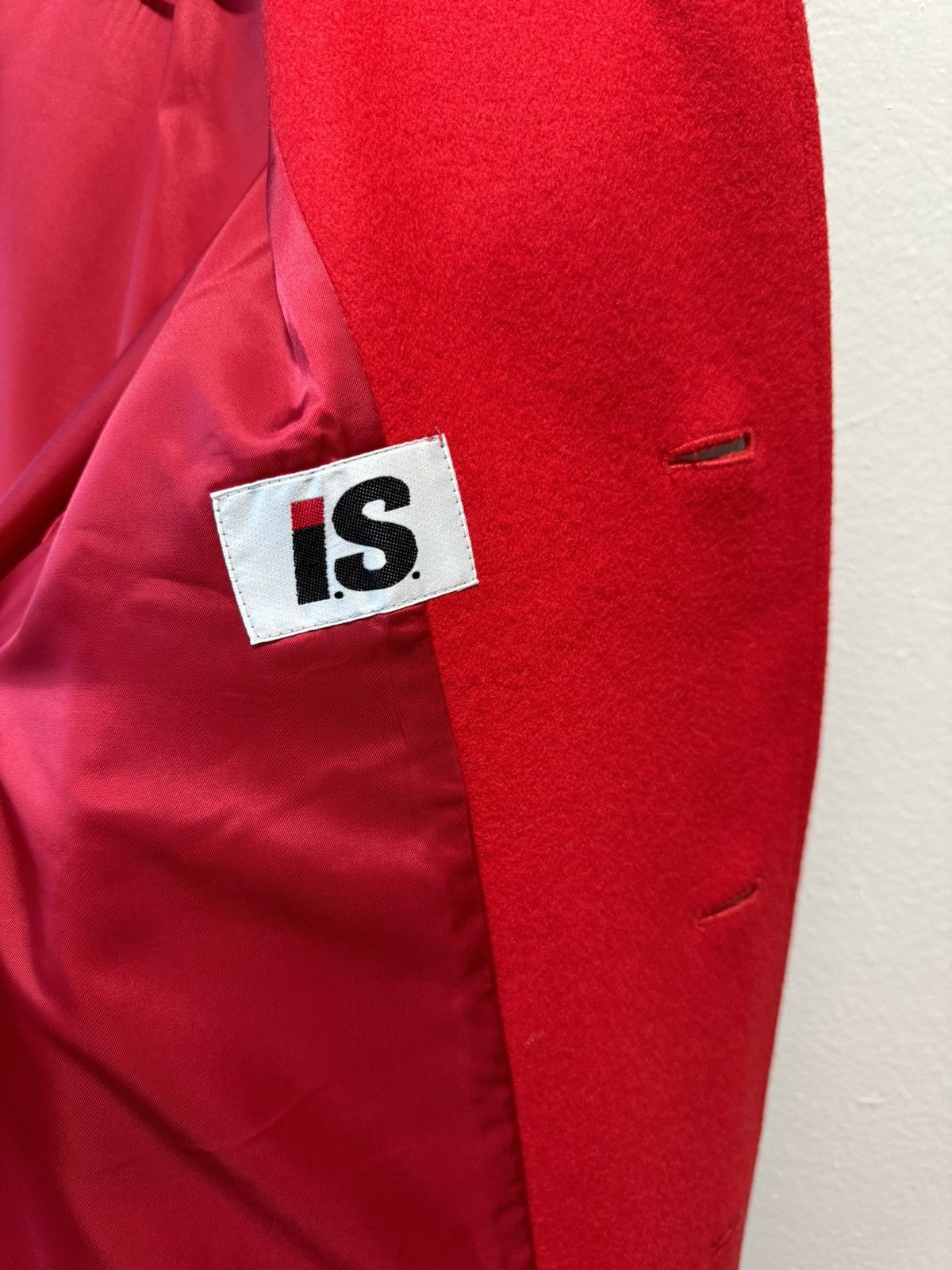 Issey Miyake iS Wool Full Length Coat Red Size US M / EU 48-50 / 2 - 3 Thumbnail