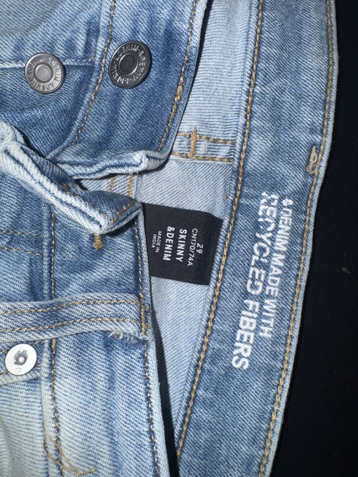 Other Men Blue Ripped Skinny Jeans Size US 29 - 7 Thumbnail