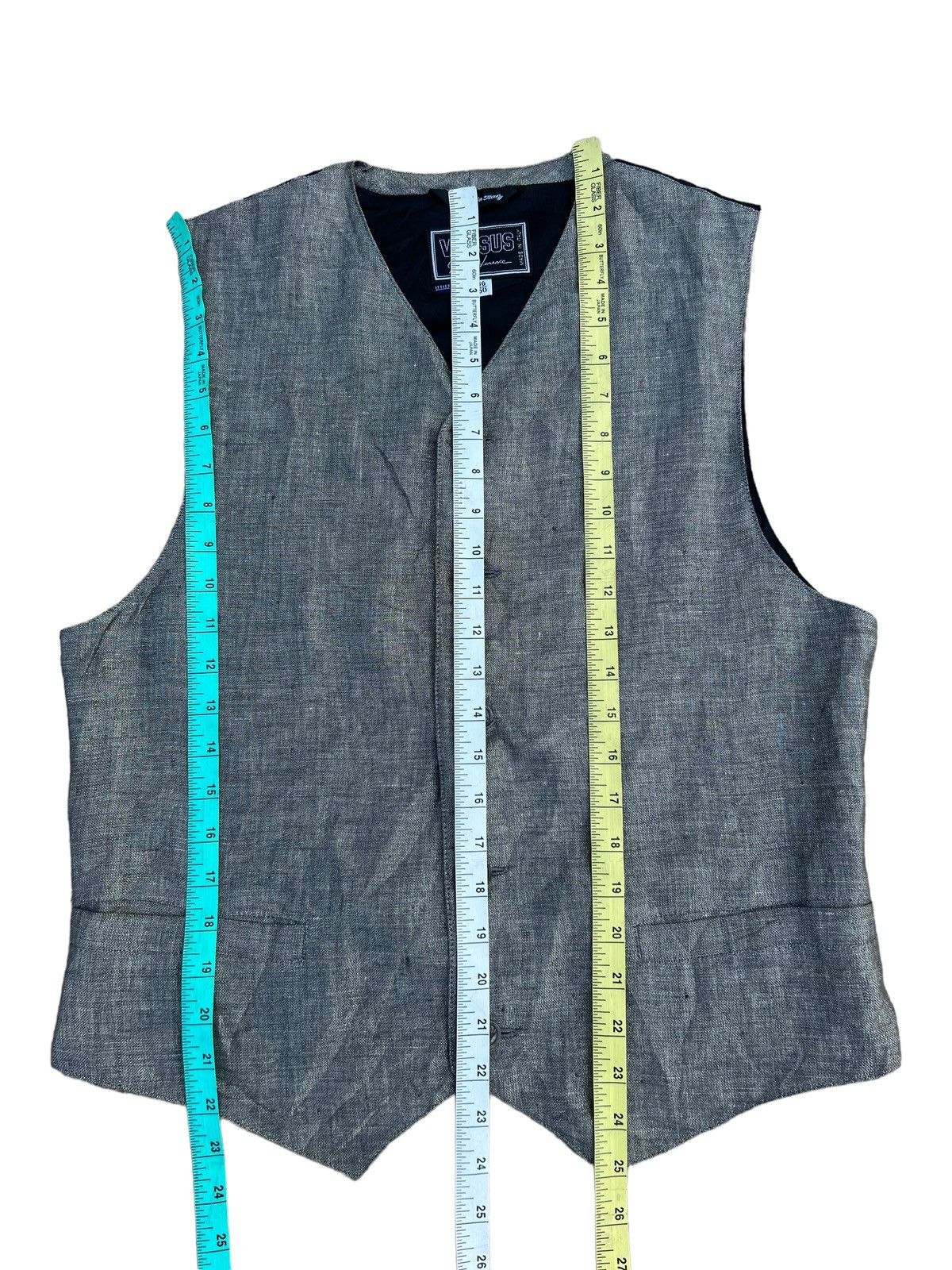 Versace Vintage 90s Gianni Versace Versus Linen Vest Size US M / EU 48-50 / 2 - 3 Thumbnail
