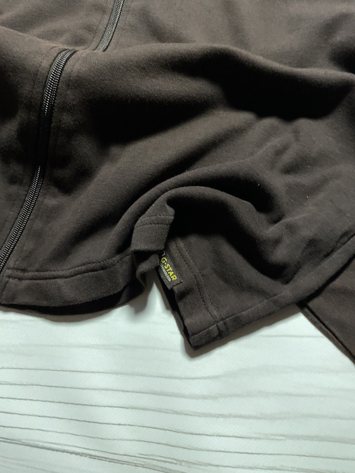 G-Star × Japanese Brand × Vintage Vintage G Star Raw Faded Brown Y2k Japanes Zip Sweatshirt Size US XL / EU 56 / 4 - 6 Thumbnail
