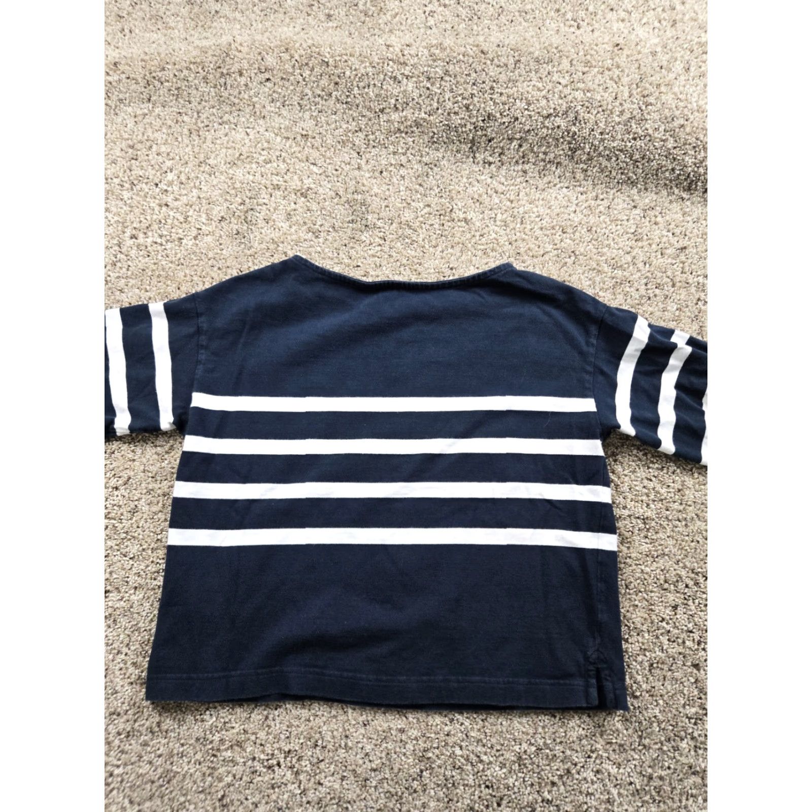 Faherty Faherty Shirt Womens Small Blue Striped Long Sleeve Scoop Neck Cotton Size S / US 4 / IT 40 - 7 Thumbnail