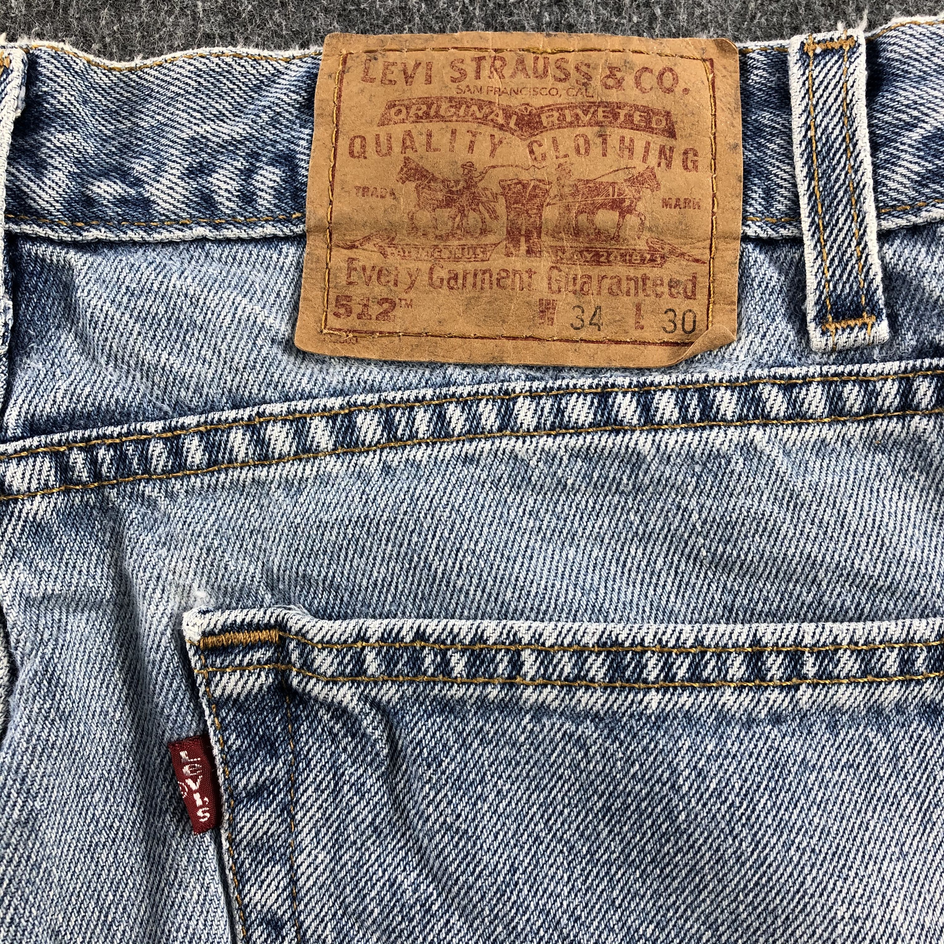 Levi's Vintage 90s Light Wash Levis 512 Jeans-J1217 Size US 33 - 5 Thumbnail