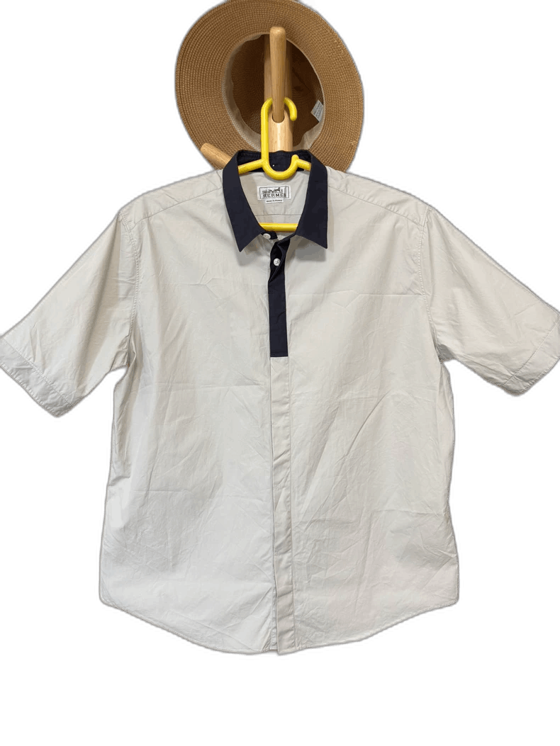 Hermes Hermes Short Sleeve Shirt Jacket Size US XL / EU 56 / 4 - 1 Thumbnail