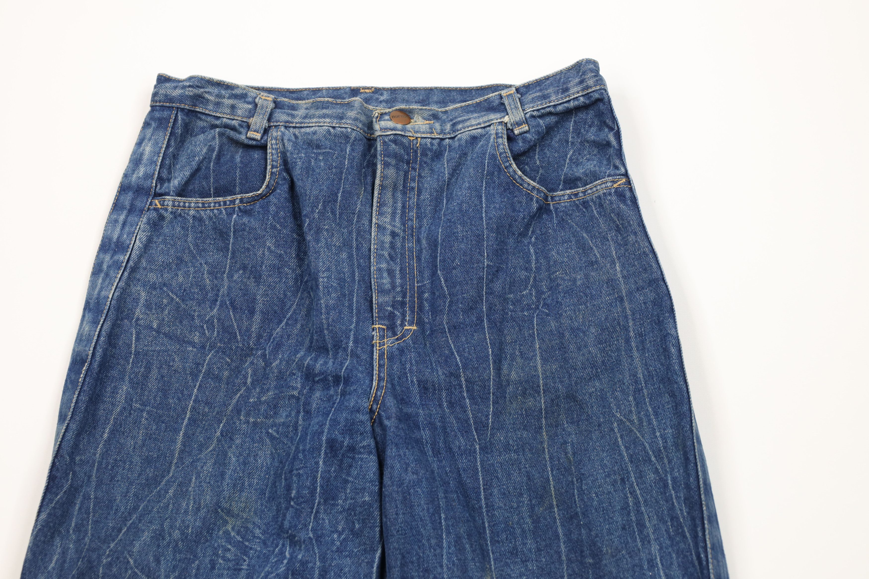 Vintage Vintage 90s Streetwear Acid Wash Tapered Leg Denim Jeans Size 36" / US 14 / IT 50 - 2 Thumbnail