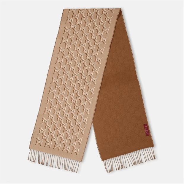 Gucci Gg Shadow Wool Scarf Size ONE SIZE - 1 Thumbnail