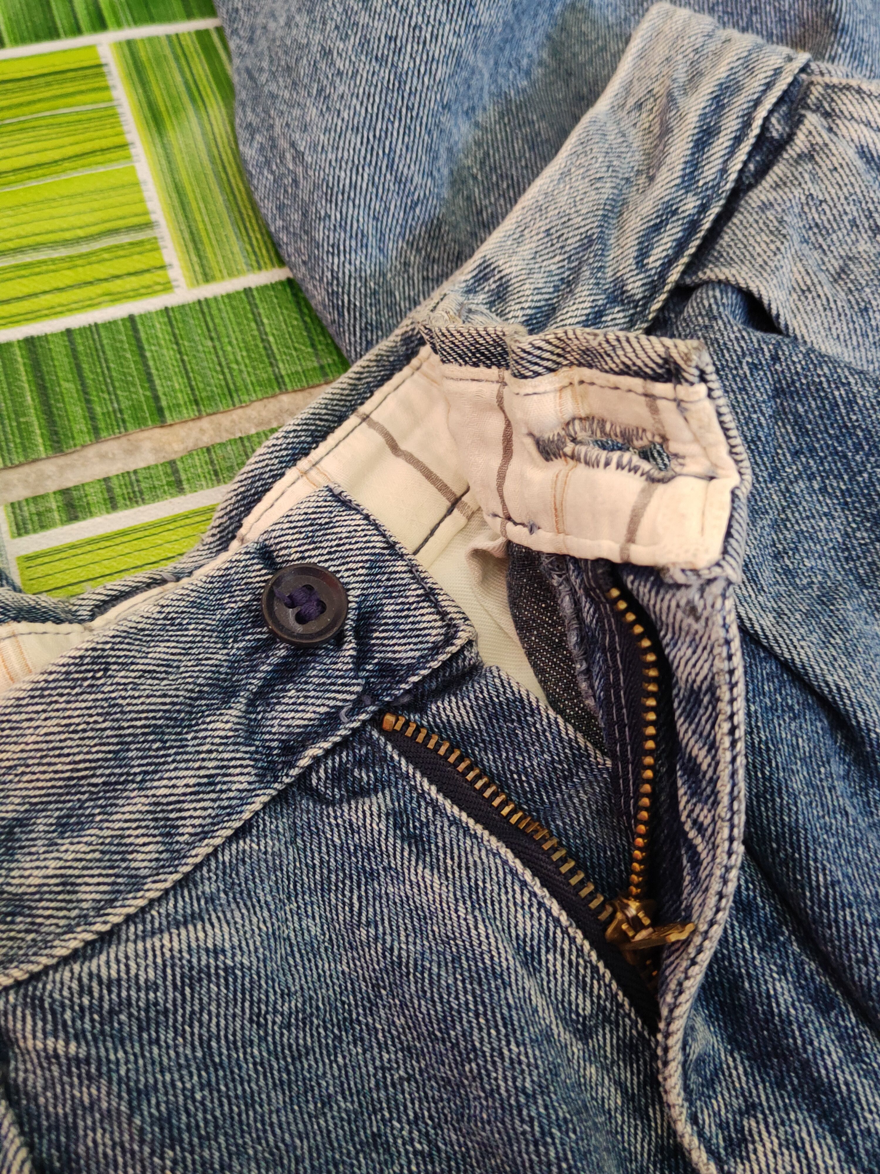 Japanese Brand Wolvo Blue Distressed Ripped vintage Jeans #S1651 Size US 30 / EU 46 - 13 Thumbnail