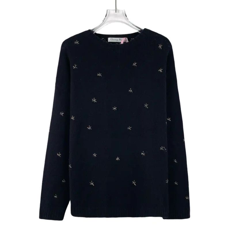 Dior Dior Cashmere Pullover Sweater in Navy Blue 0089 Size ONE SIZE - 1 Thumbnail