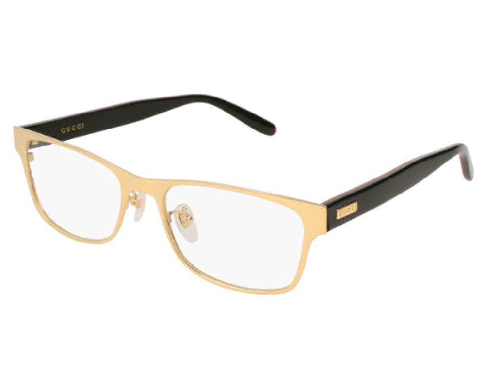 Gucci Gucci GG0274OJ 002 Gold Titanium Rectangular Glasses 55mm Size ONE SIZE - 4 Thumbnail