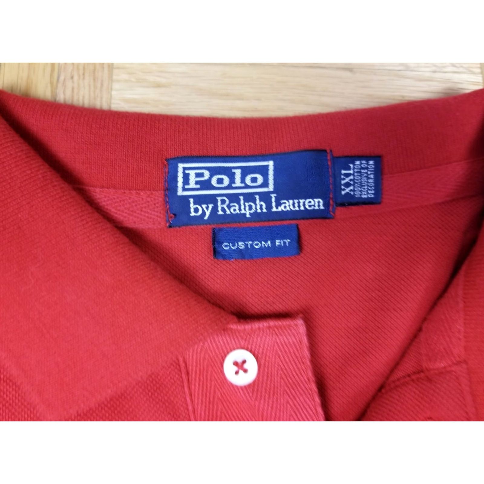 Ralph Lauren VINTAGE Ralph Lauren Polo SHIRT Mens Red Short Sleeve 2XL Classic Cotton USA Polo Shirt Size US XXL / EU 58 / 5 - 3 Thumbnail