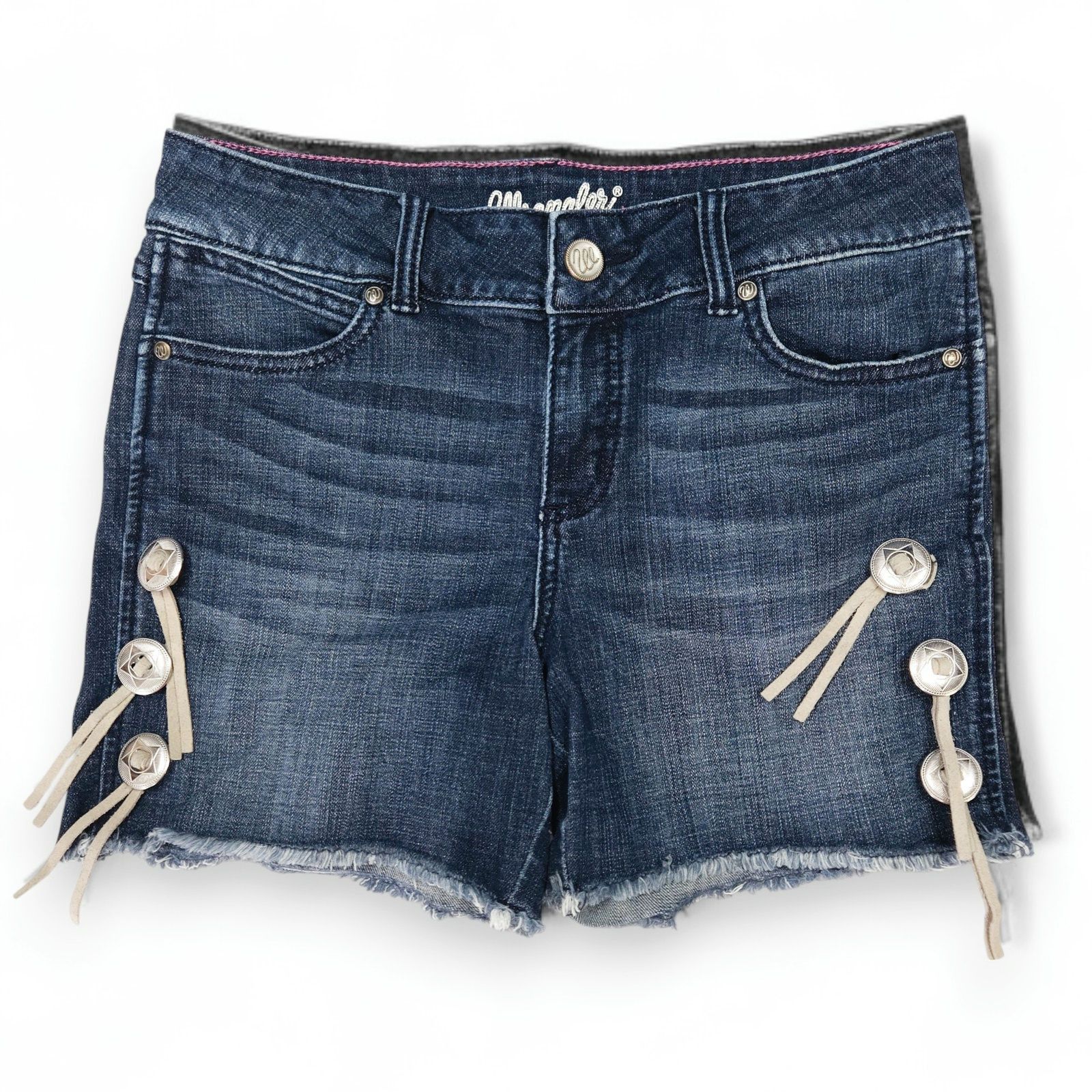 Wrangler VTG EUC Wrangler Shorts Silver Concho Sz. 7 Western Rodeo Size 27" / US 4 / IT 40 - 1 Thumbnail