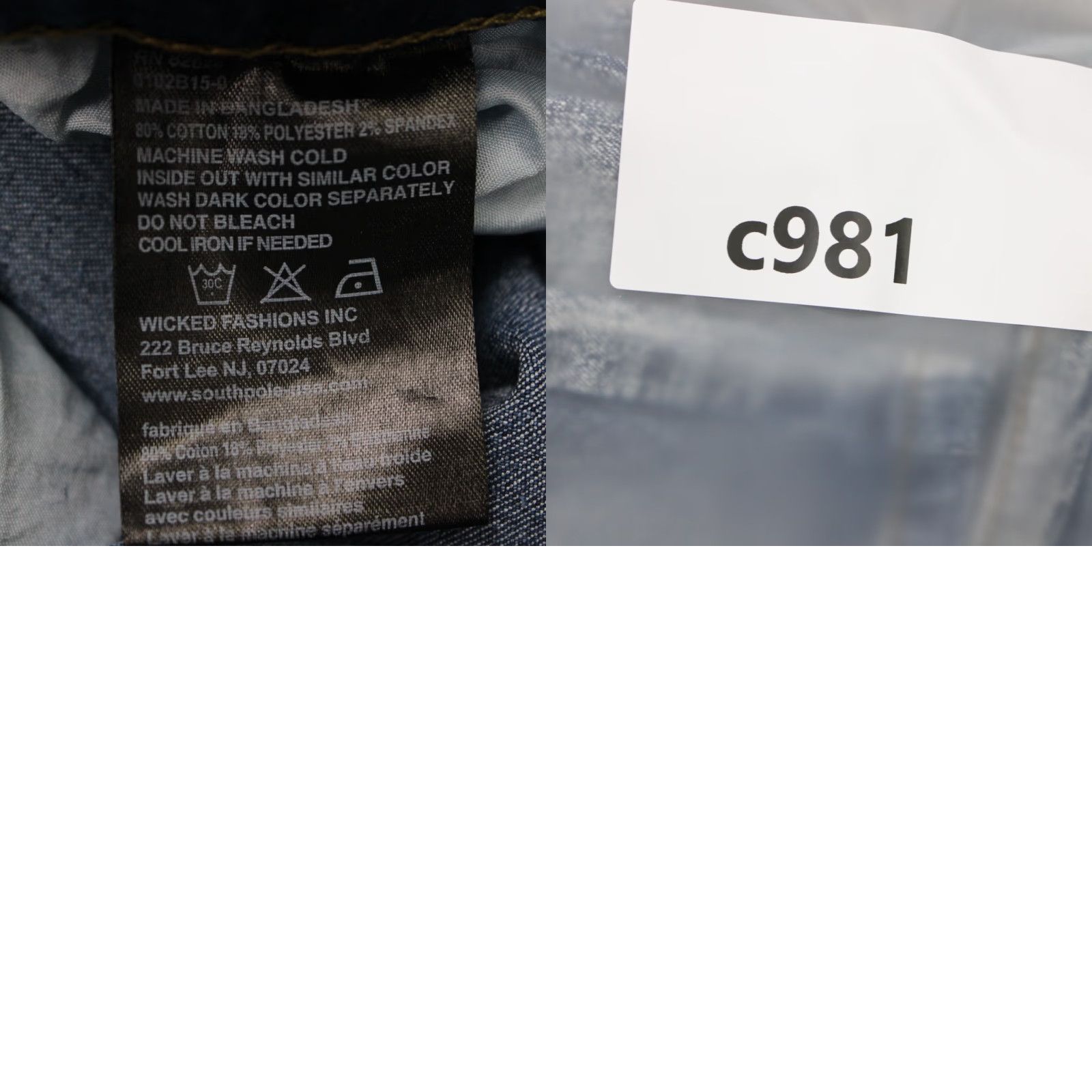 Southpole Southpole Jeans Mens 34x32 Blue Skinny Distressed Moto Stretch Denim Grunge Y2K Jeans Denim Distressed 90s Grunge Mens Size US 34 / EU 50 - 9 Thumbnail