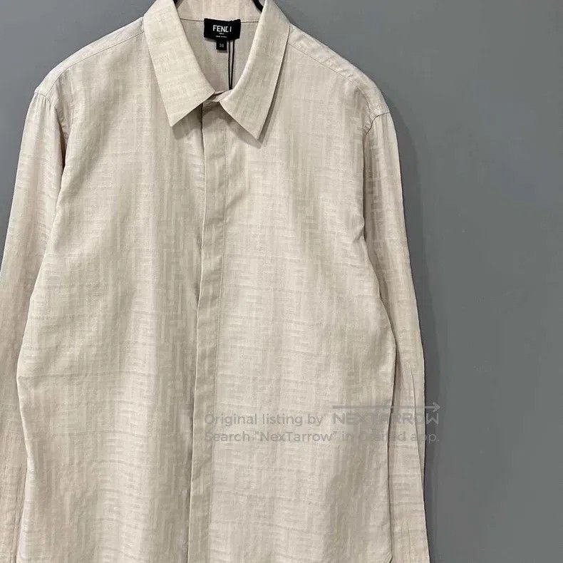 Fendi Fendi size 39 Embroidered long-sleeved shirt with dark patt Size US XXS / EU 40 - 2 Thumbnail