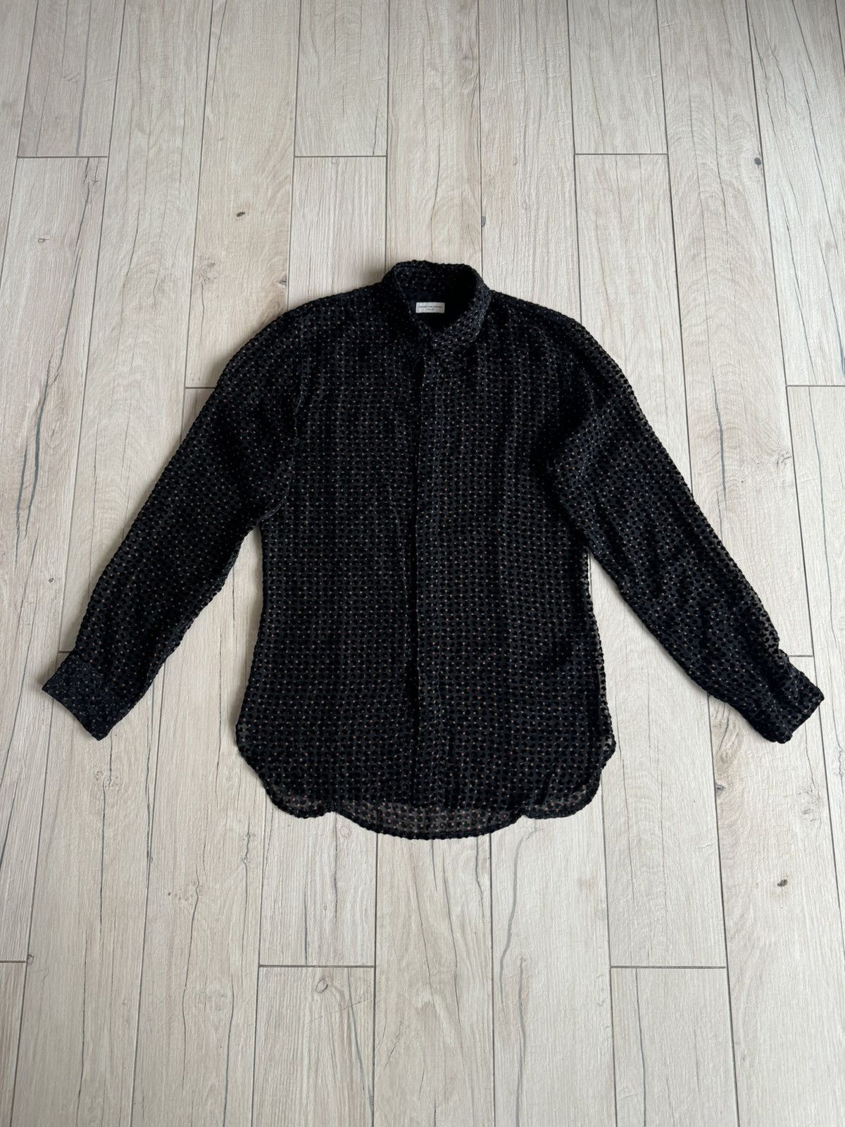 Dries Van Noten FW22 Dries Van Noten Polka Dot Silk Button Up Shirt Size US M / EU 48-50 / 2 - 2 Thumbnail