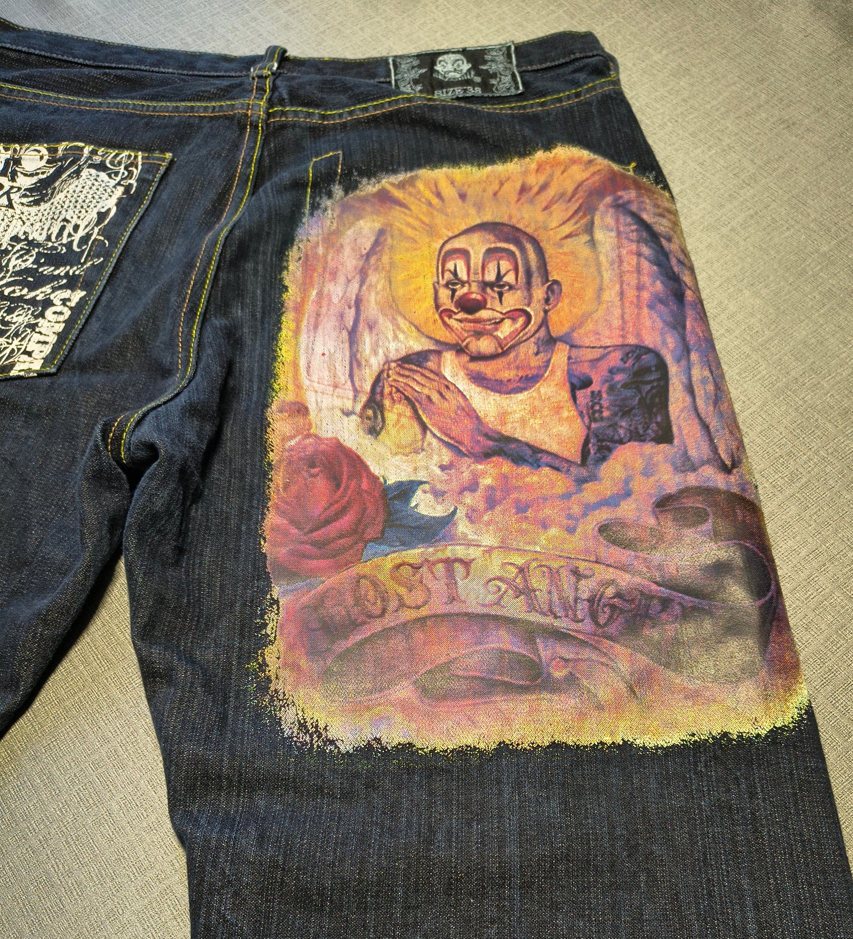 Other Vintage Joker Brand "Lost Angel" Baggy Denim Jeans Size US 38 / EU 54 - 6 Thumbnail
