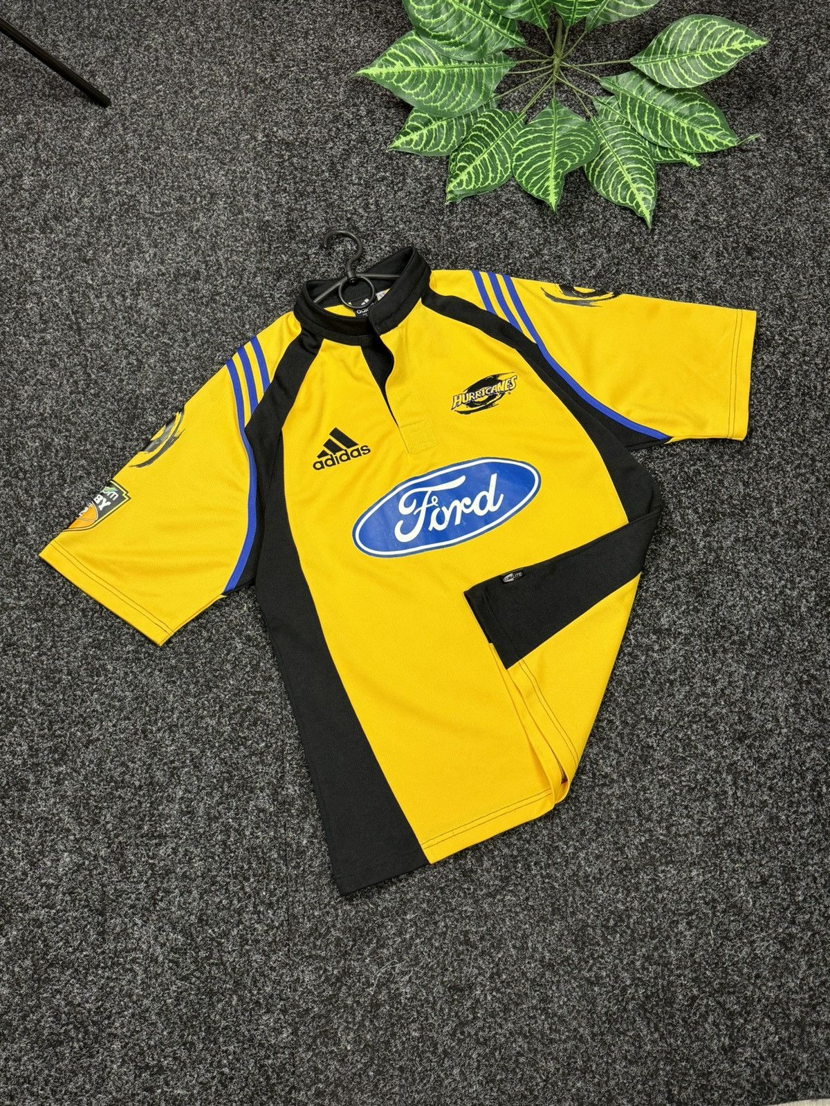Adidas × Vintage ADIDAS HURRICANES RUGBY 2000 🏉 JERSEY FORD SIZE m Size US M / EU 48-50 / 2 - 6 Thumbnail