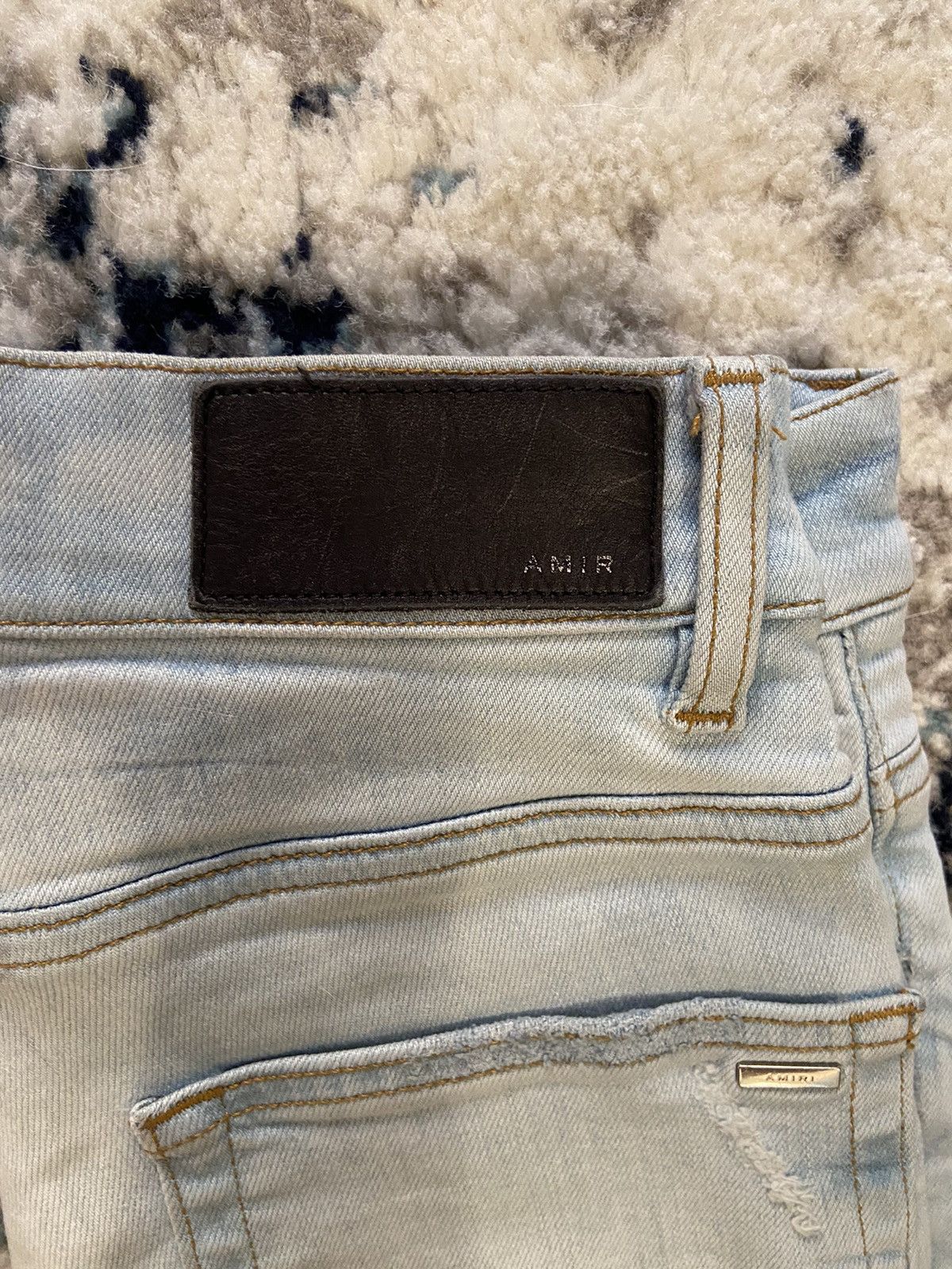 Amiri Amiri MX1 Light Wash Multi Patch Jeans Size US 28 / EU 44 - 11 Thumbnail