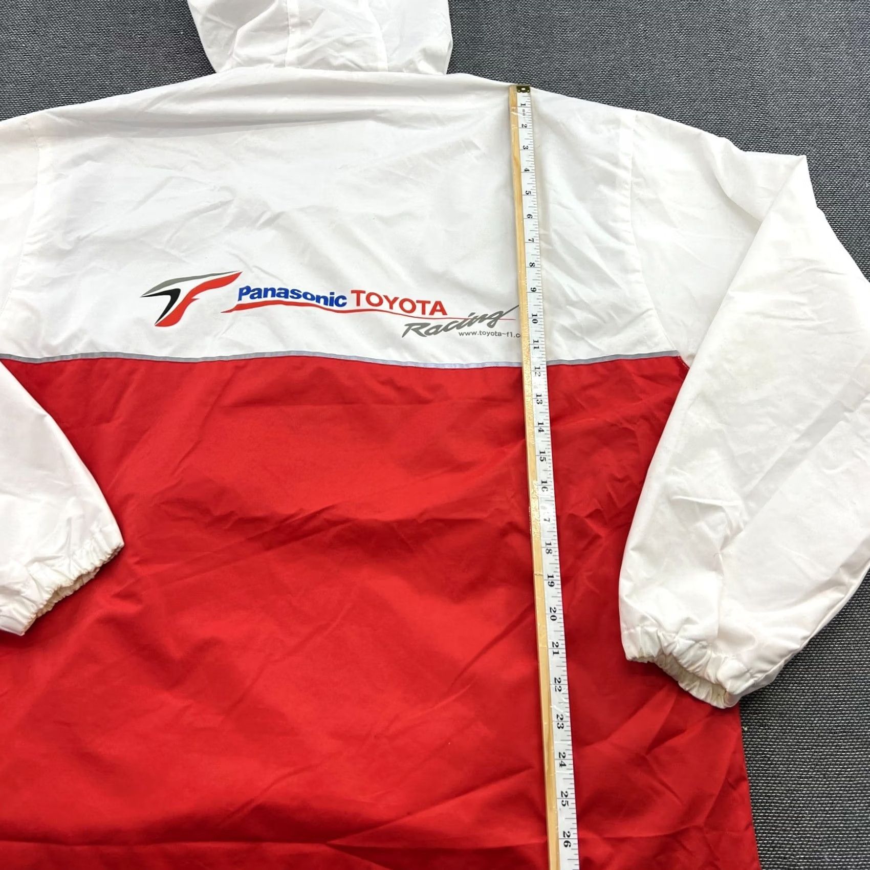 Vintage Panasonic Toyota Racing Team F1 Formula One Mens Jacket Hooded Anorak Windbreaker Large Multi XS? Size US L / EU 52-54 / 3 - 7 Thumbnail