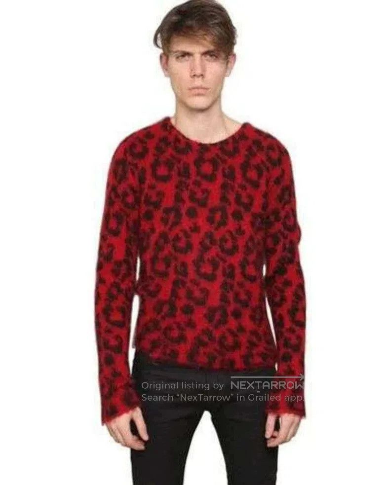 Saint Laurent Paris SAINT LAURENT 2013 Red Leopard Sweater. Size US S / EU 44-46 / 1 - 7 Thumbnail