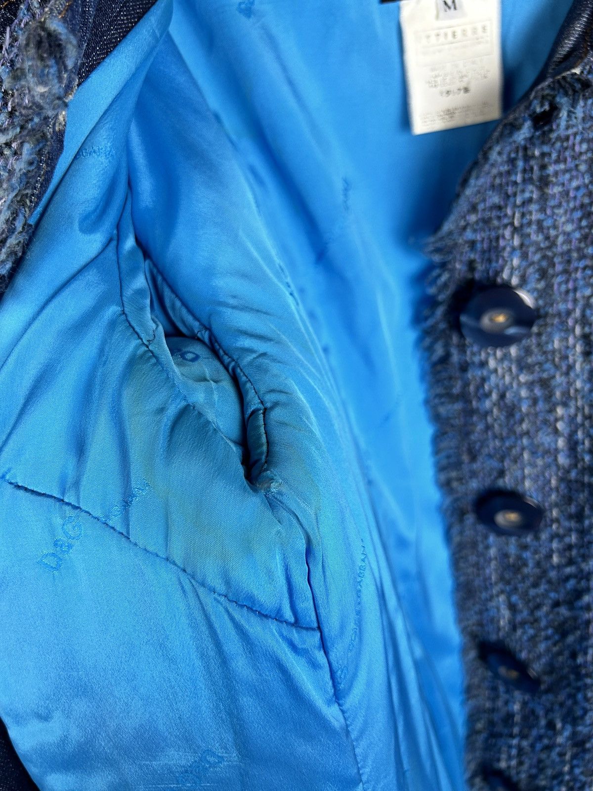 Dolce & Gabbana Vintage Dolce & Gabbana Denim Tweed Coat & Skirt Set M 30/44 Size M / US 6-8 / IT 42-44 - 15 Thumbnail