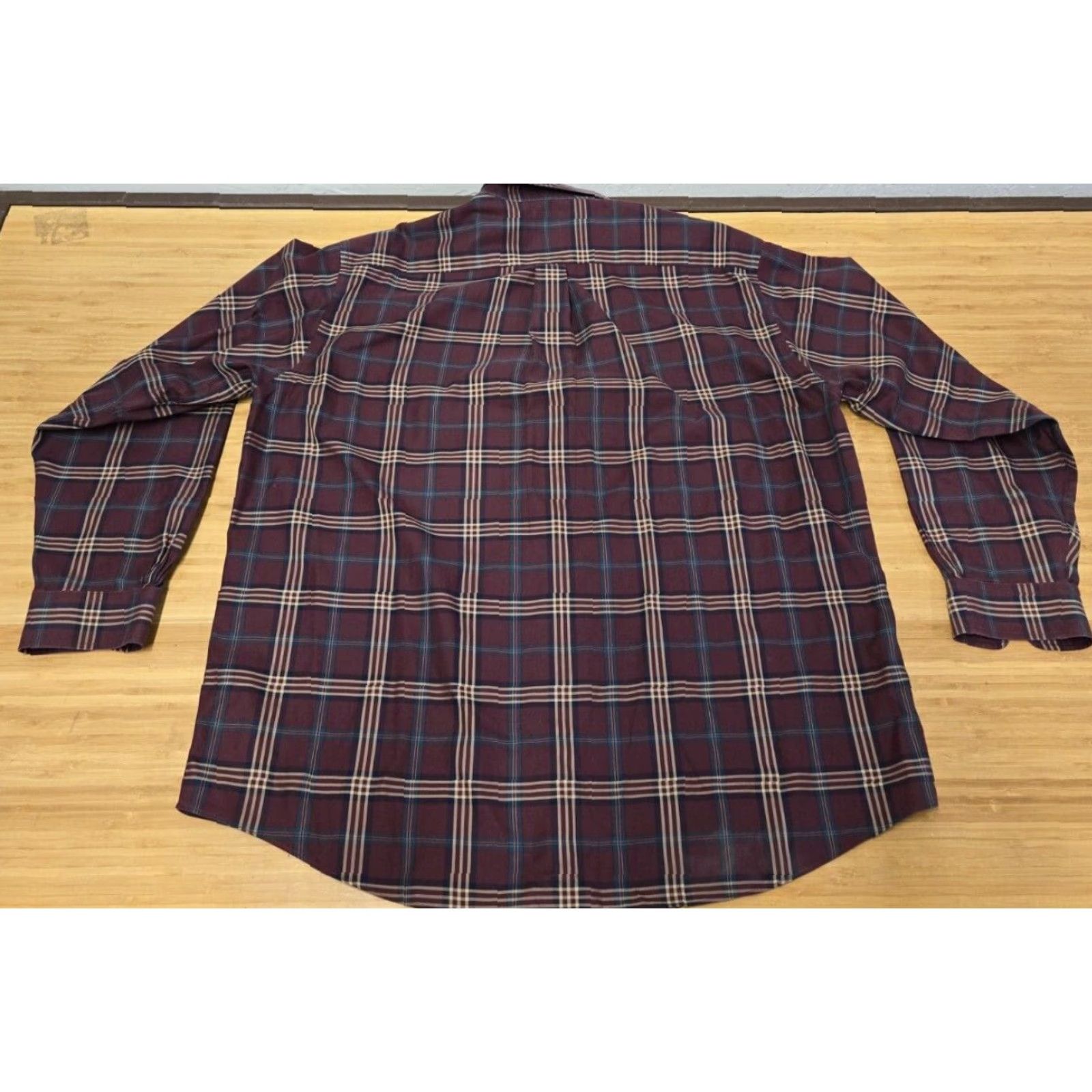 Brooks Brothers Brooks Brothers Madison Shirt Men's XL Blue Maroon Plaid Long Sleeve Button-Up, Multicolor, Non-Iron, Pockets, All Seasons, Casual, Travel Size US XL / EU 56 / 4 - 6 Thumbnail