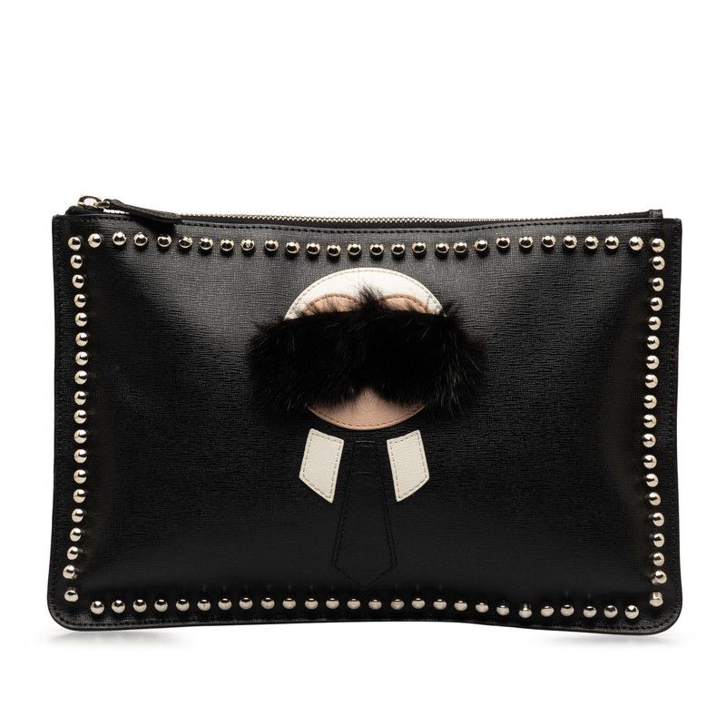 Fendi Fendi Fendi Karl Lagerfeld Leather Clutch Bag Leather Clutch Bag 7N0078 in Great Condition Size ONE SIZE - 1 Thumbnail