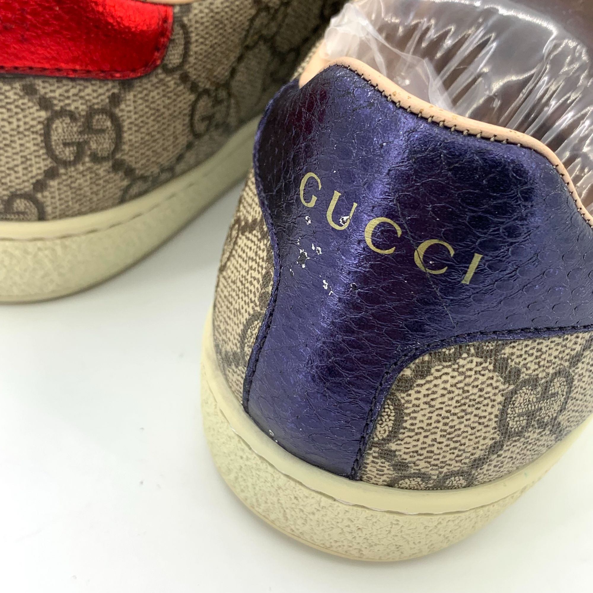 Gucci Gucci Ace Series GG Monogram Sneakers Womens Size 35 Beige/R Size US 5 / IT 35 - 4 Thumbnail