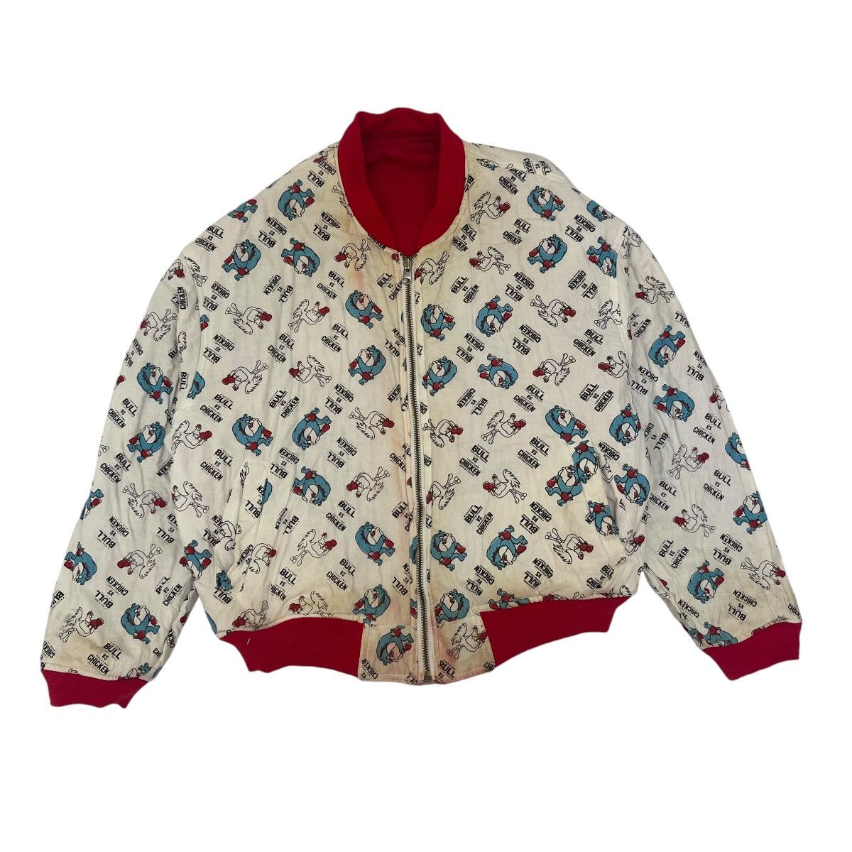 Japanese Brand Vintage Exciting BULL vs Fighting Chicken Reversible Jacket Size US M / EU 48-50 / 2 - 3 Thumbnail