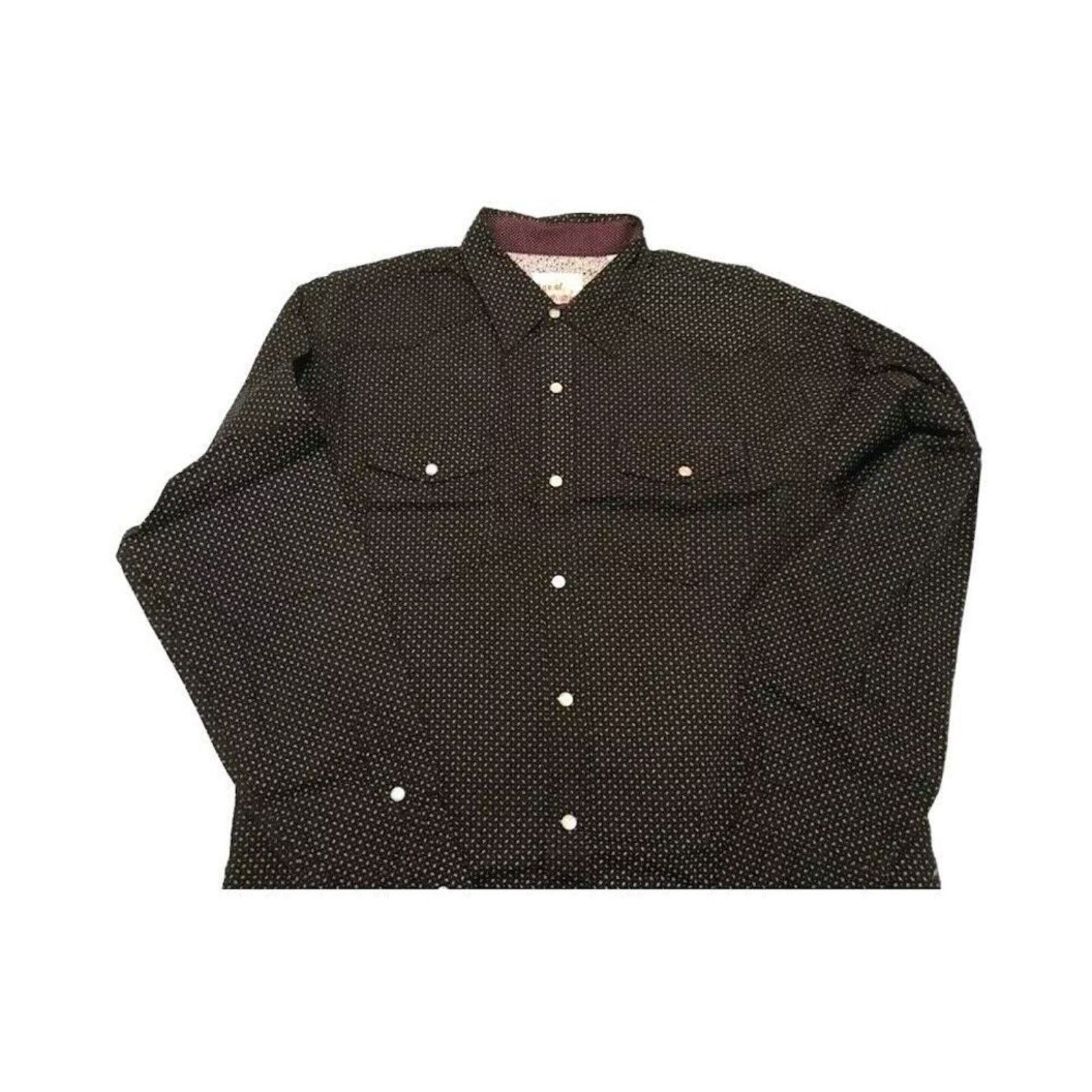 The Unbranded Brand NWOT Age Of Wisdom Men's Shirt L Black Long Sleeve Button Size US L / EU 52-54 / 3 - 1 Thumbnail