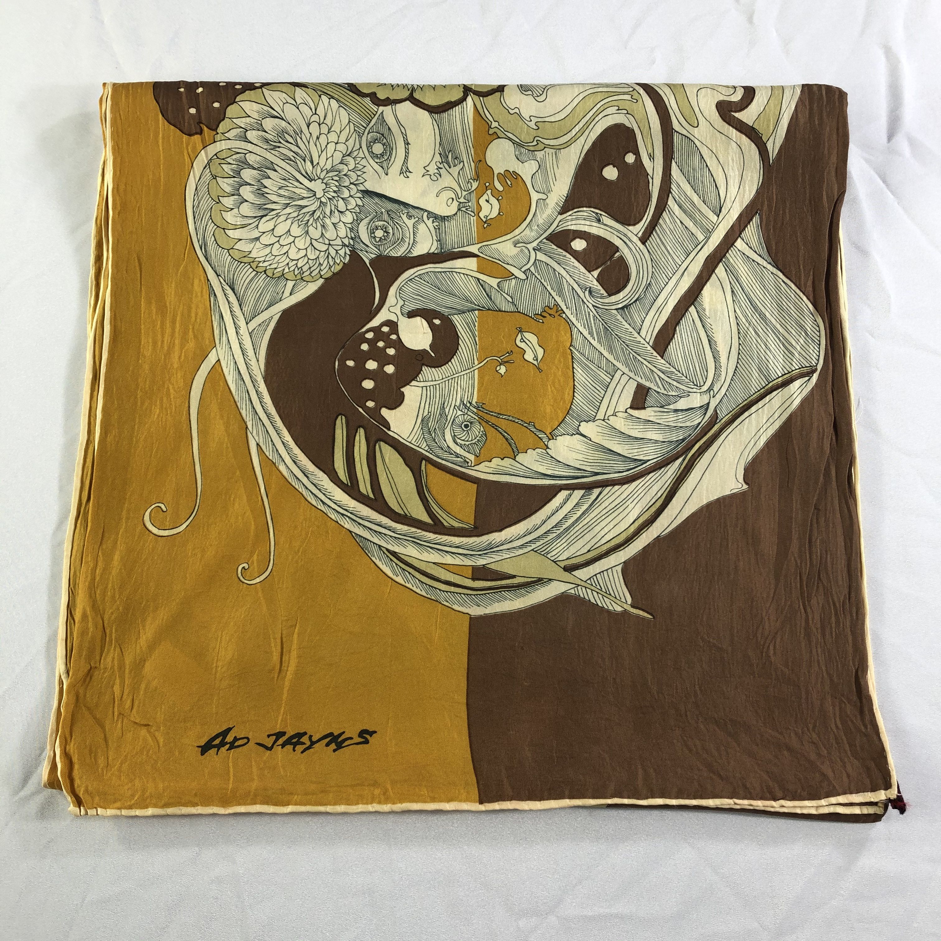 Vintage Vintage Silk Scarf Size ONE SIZE - 2 Thumbnail