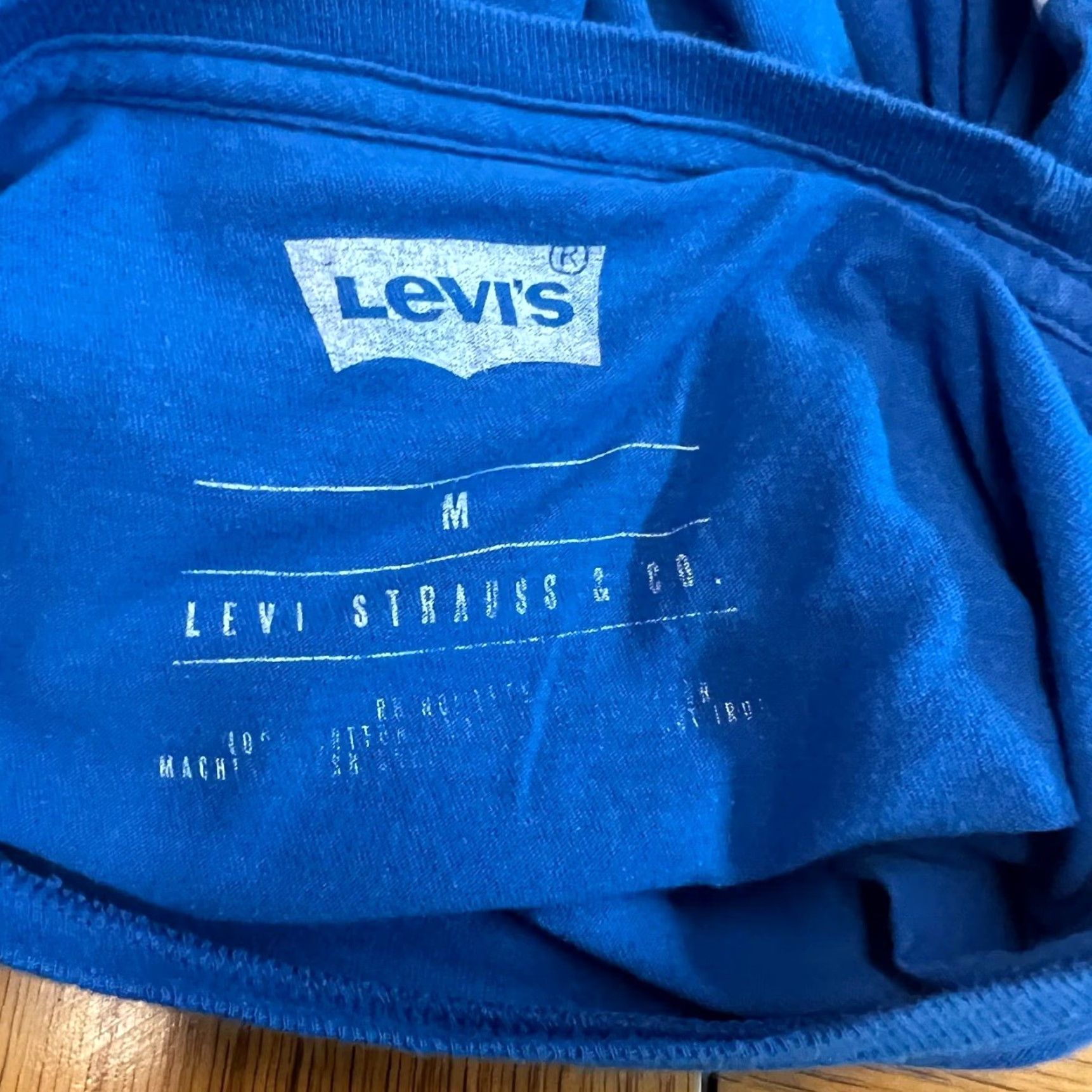 Levi's Levi's Mens T-Shirt SFCA Bear Logo Arm Hit Y2K Blue 100% Cotton Long Sleeve Crew Neck Size M Mens Size US M / EU 48-50 / 2 - 5 Thumbnail