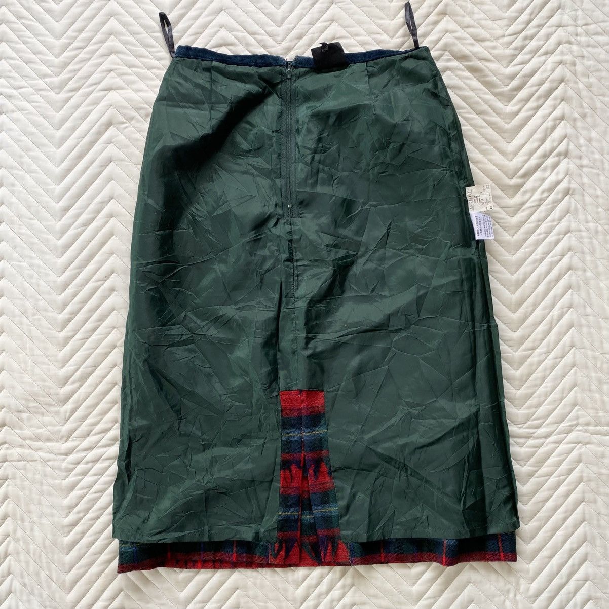 Vintage Comme Ça Fringed Tartan Skirt- Size 26" / US 2 / IT 38 - 7 Thumbnail